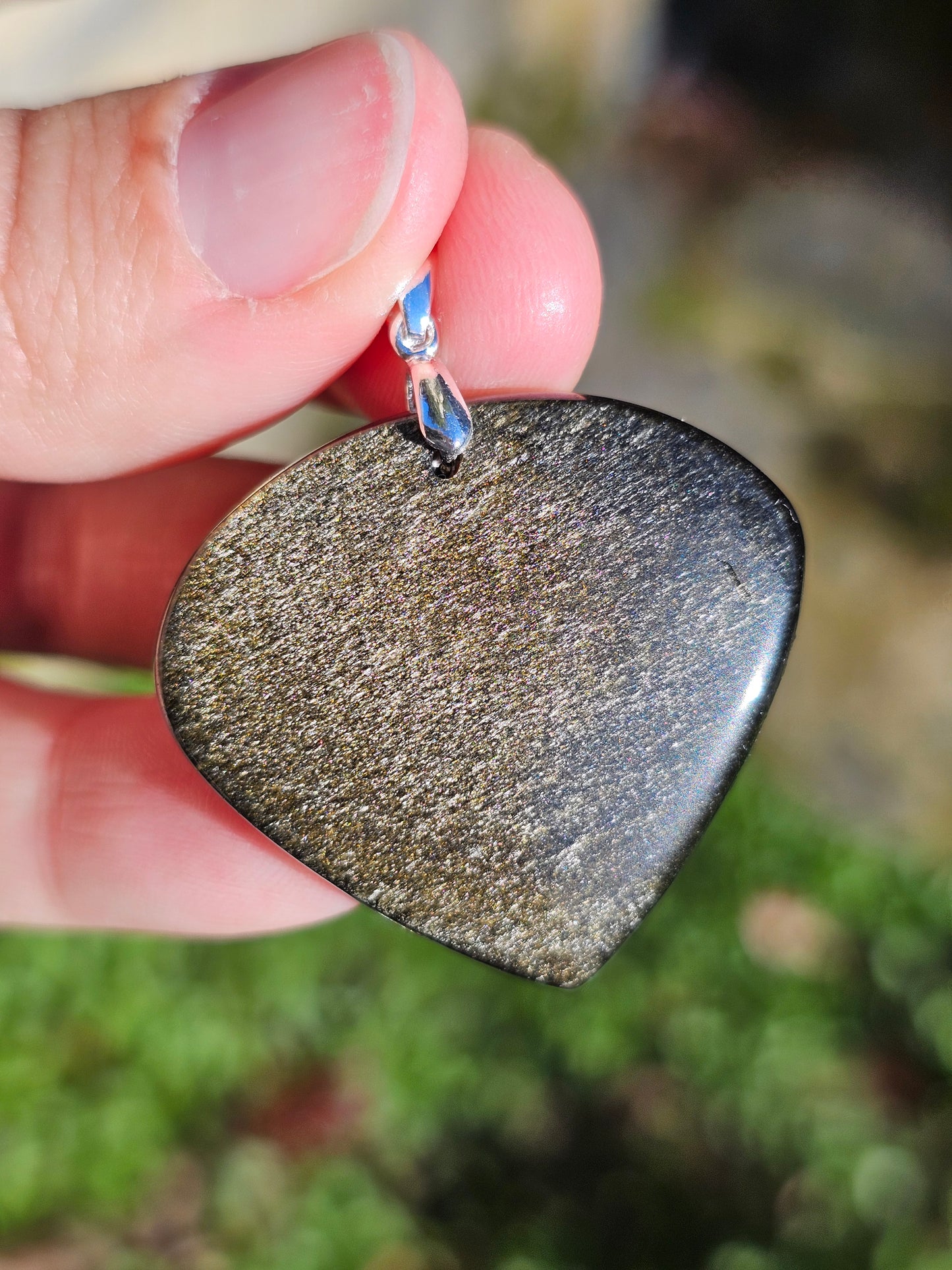 Pendentif en Obsidienne dorée OD2