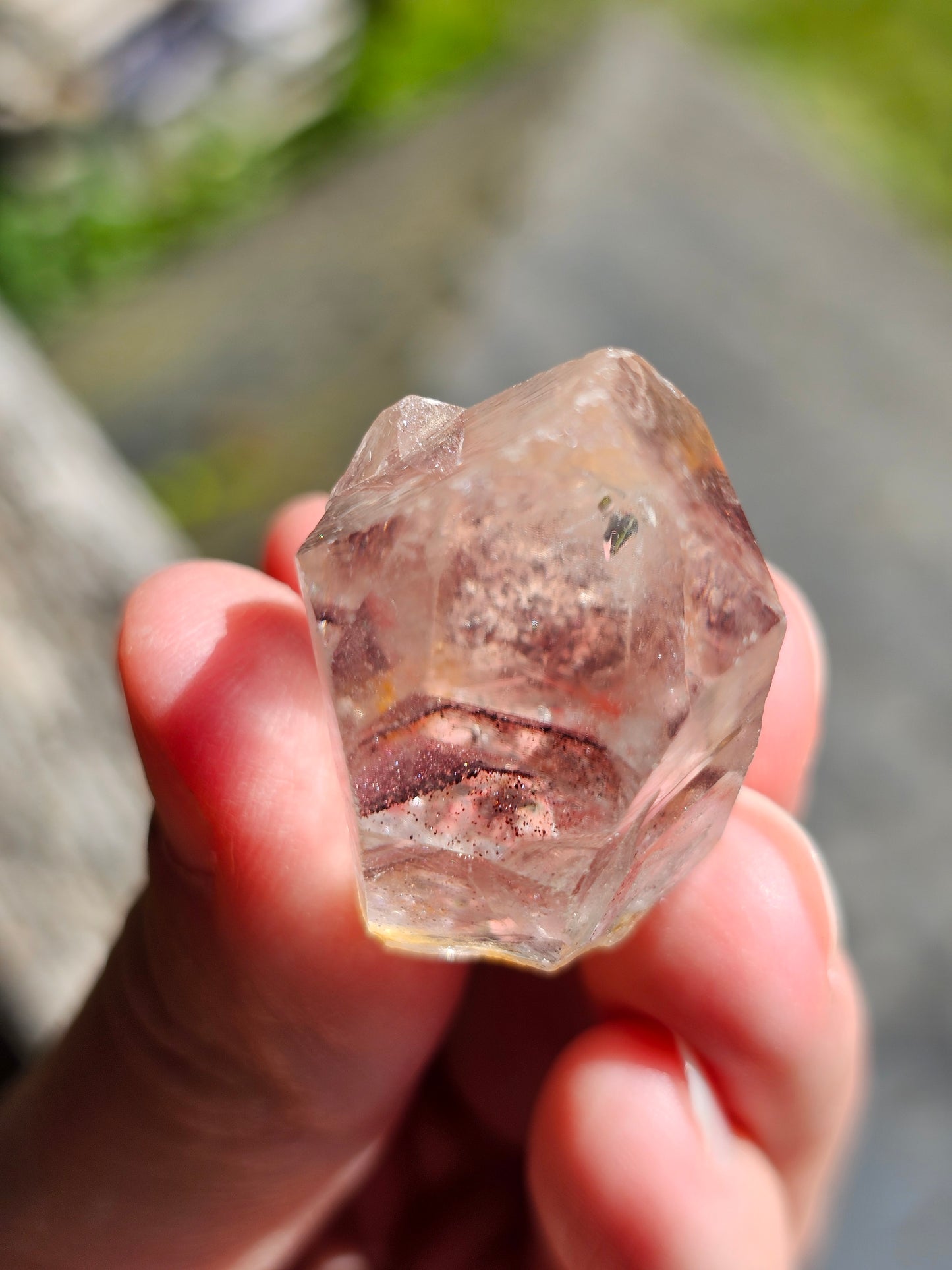 Quartz Sunset avec fantôme d'Hématite QS5