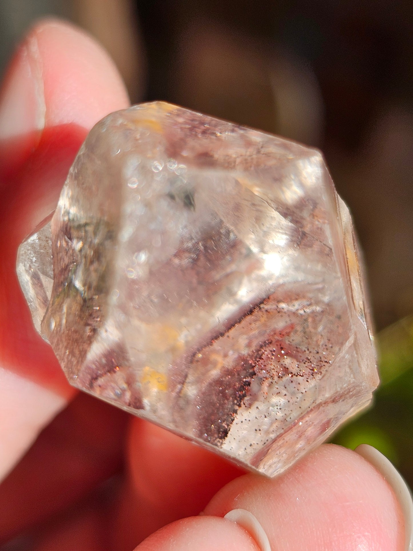 Quartz Sunset avec fantôme d'Hématite QS5