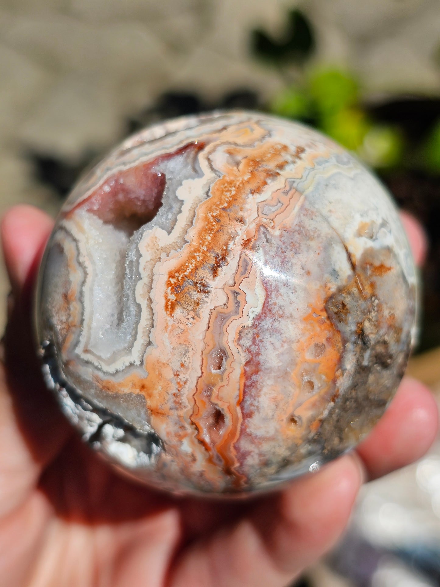 Sphère d'Agate Crazy Lace CL8