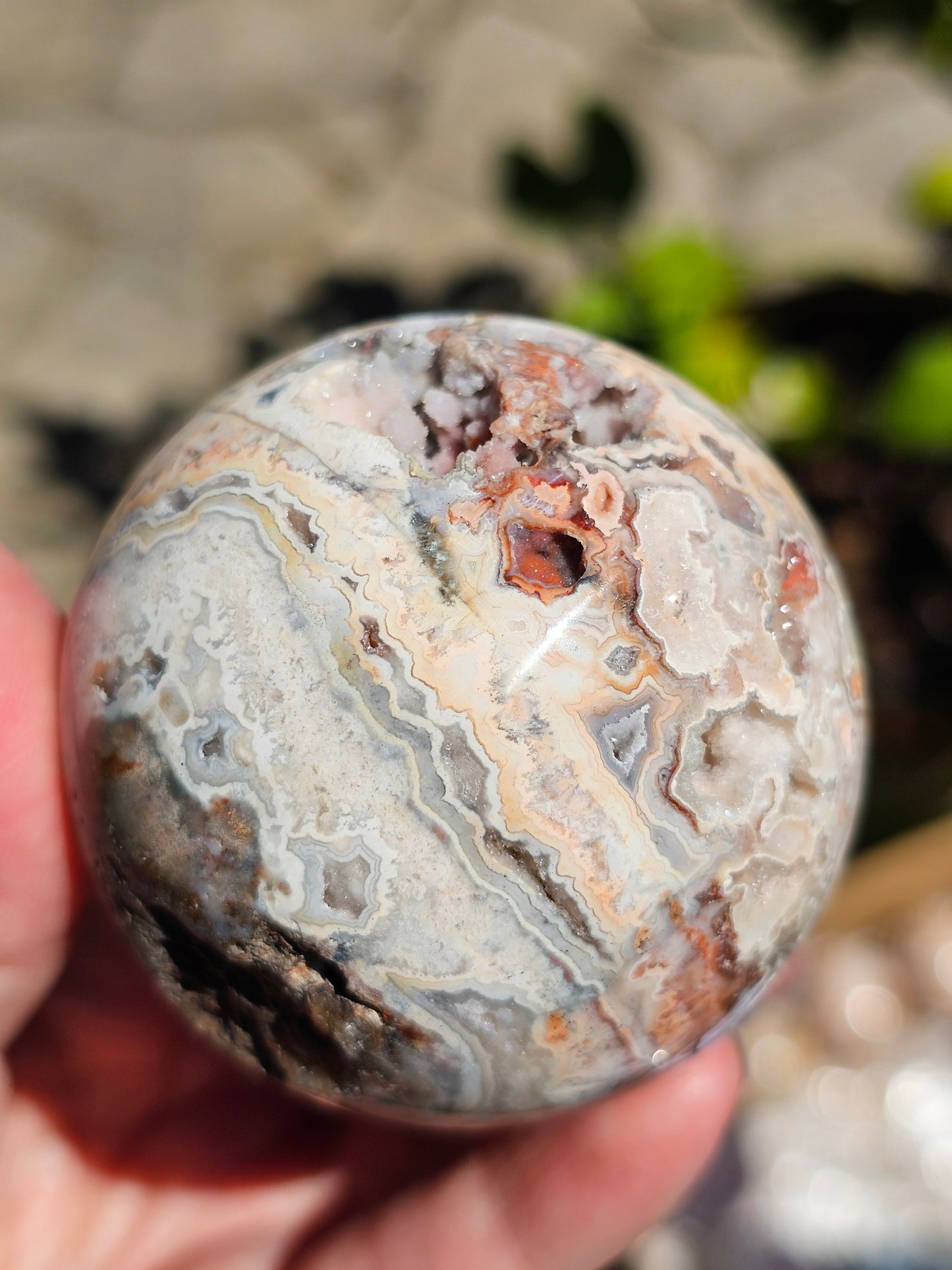Sphère d'Agate Crazy Lace CL8