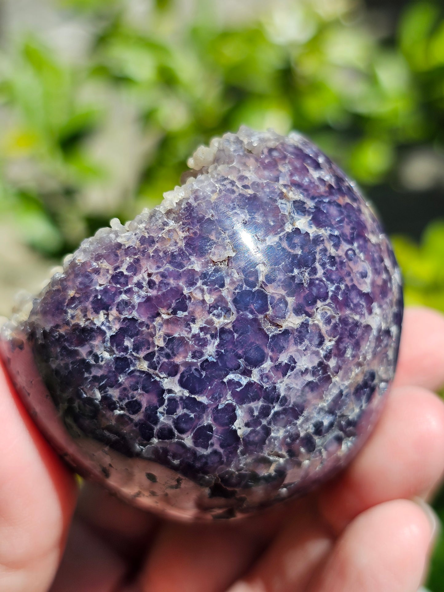 Sphère Agate grappe (calcédoine violette) AG3