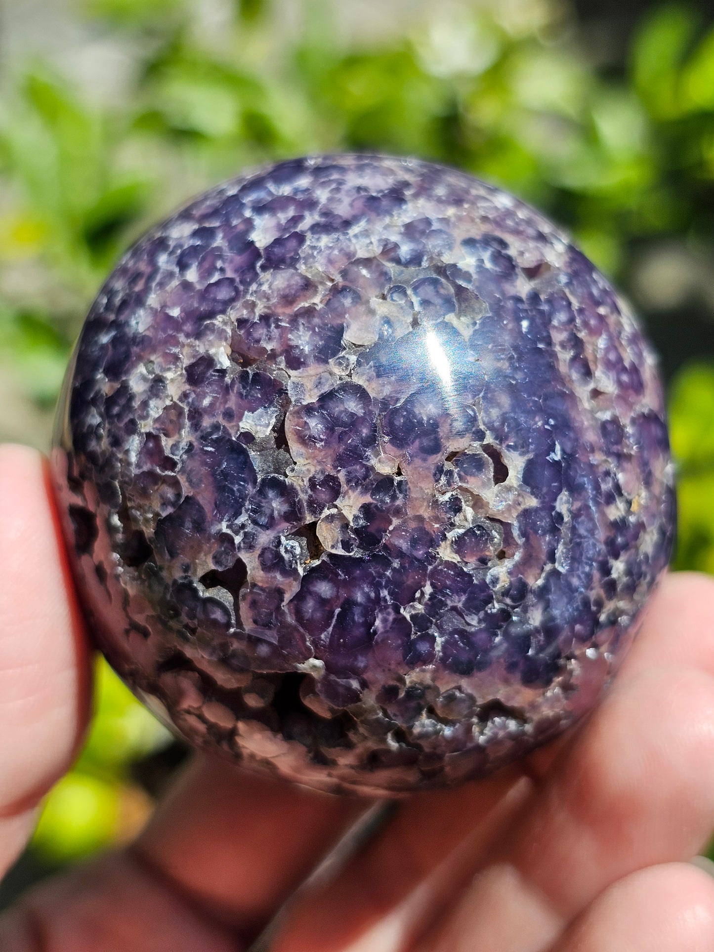 Sphère Agate grappe (calcédoine violette) AG3