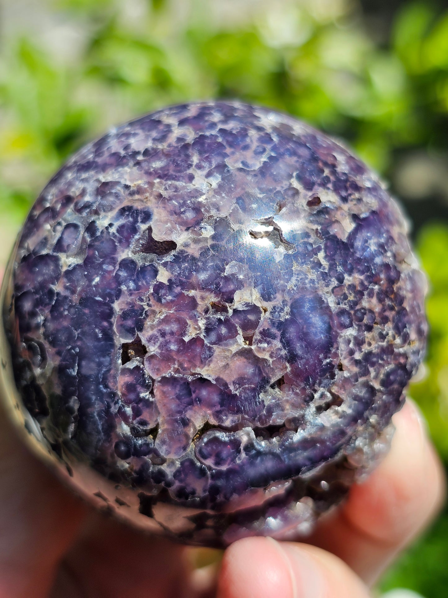 Sphère Agate grappe (calcédoine violette) AG3
