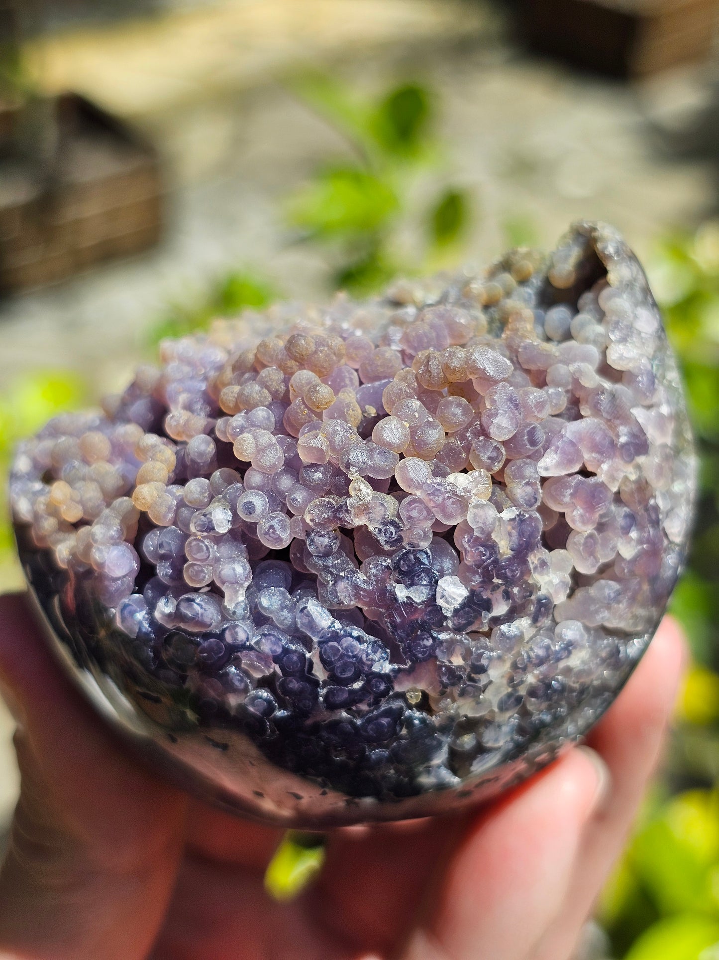 Sphère Agate grappe (calcédoine violette) AG5