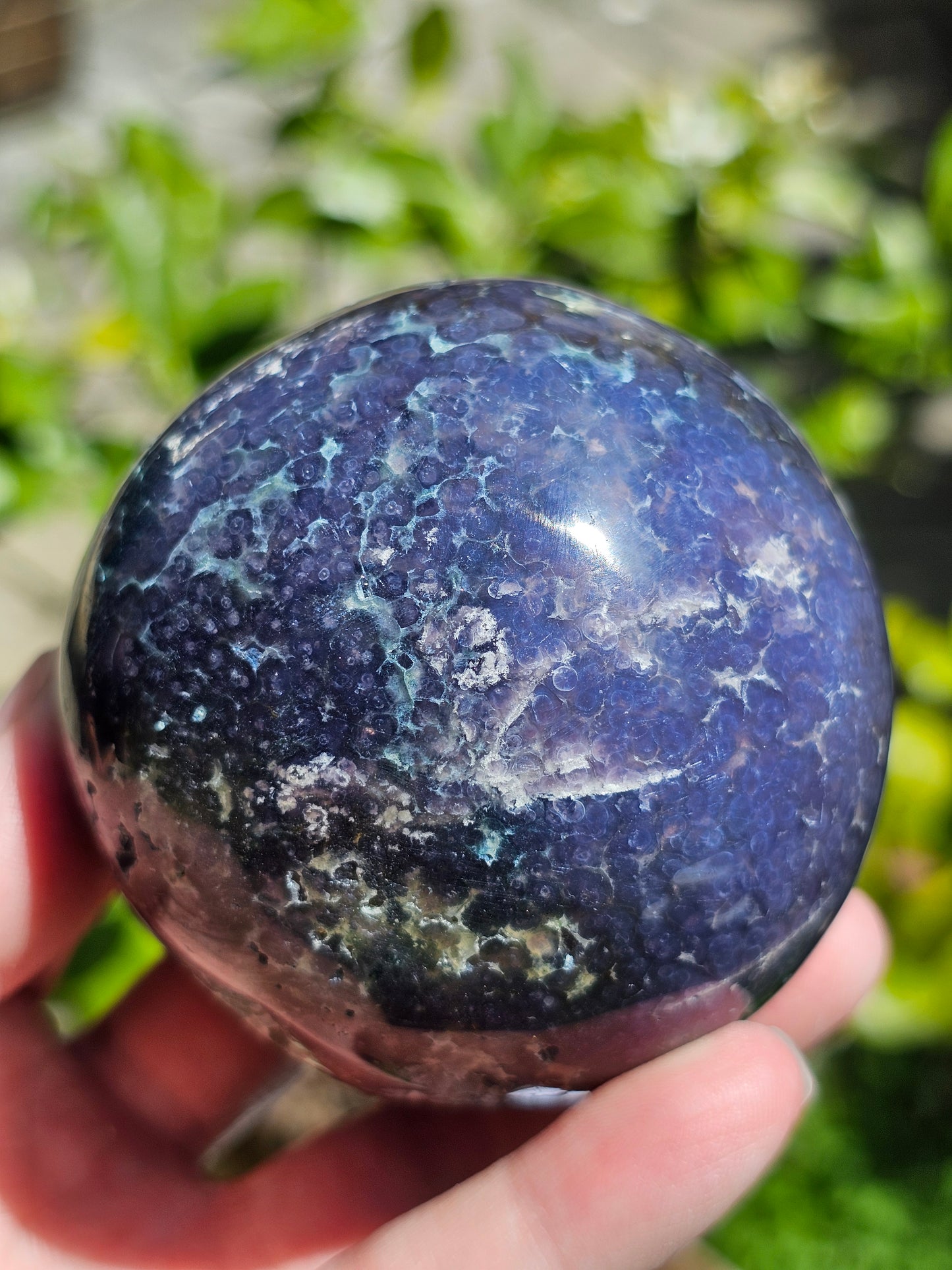 Sphère Agate grappe (calcédoine violette) AG5