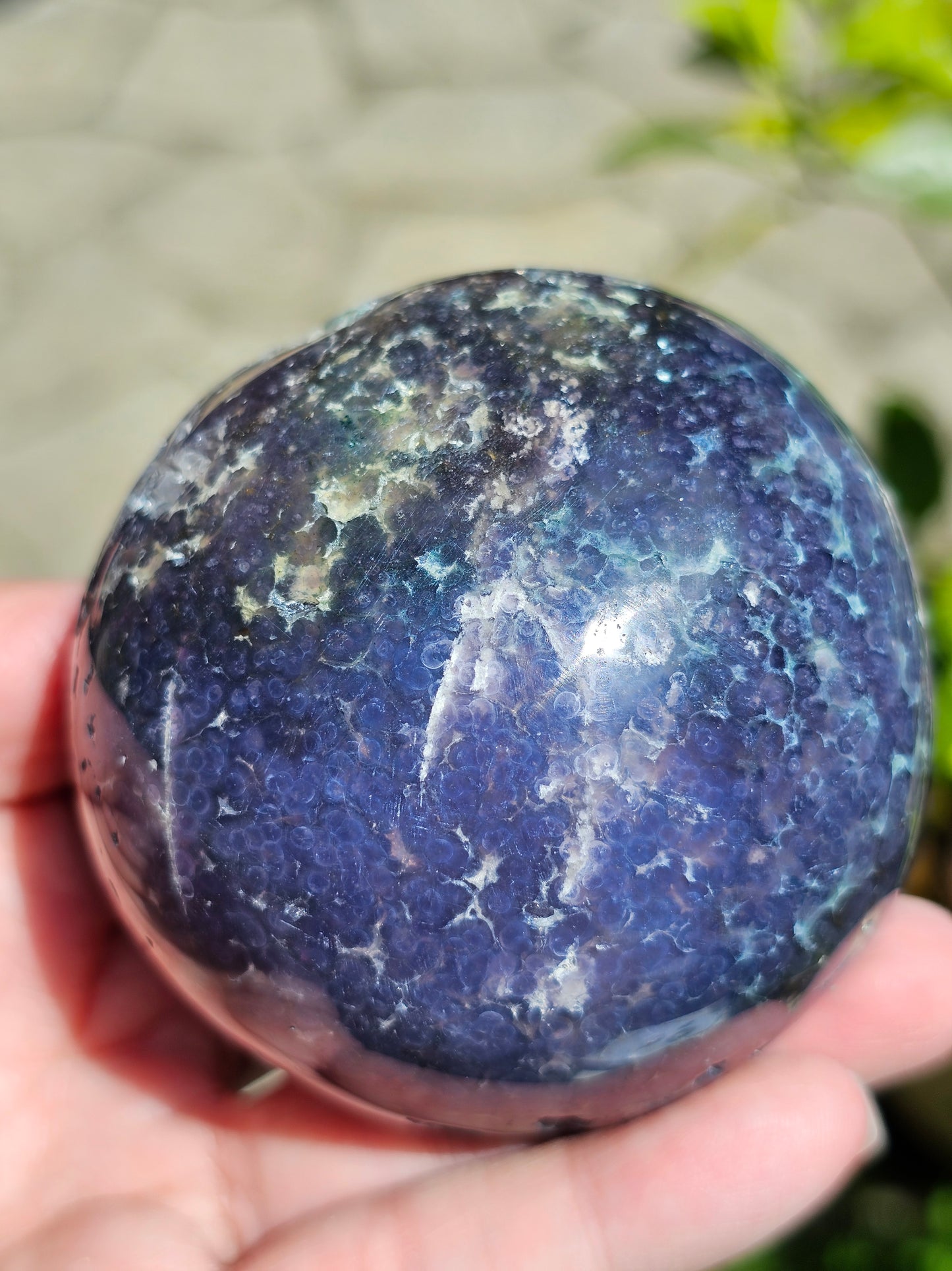 Sphère Agate grappe (calcédoine violette) AG5