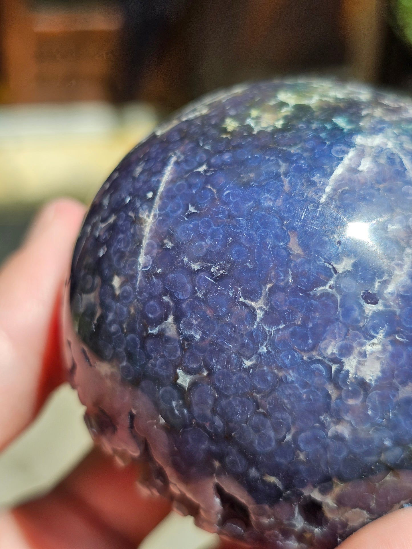Sphère Agate grappe (calcédoine violette) AG5