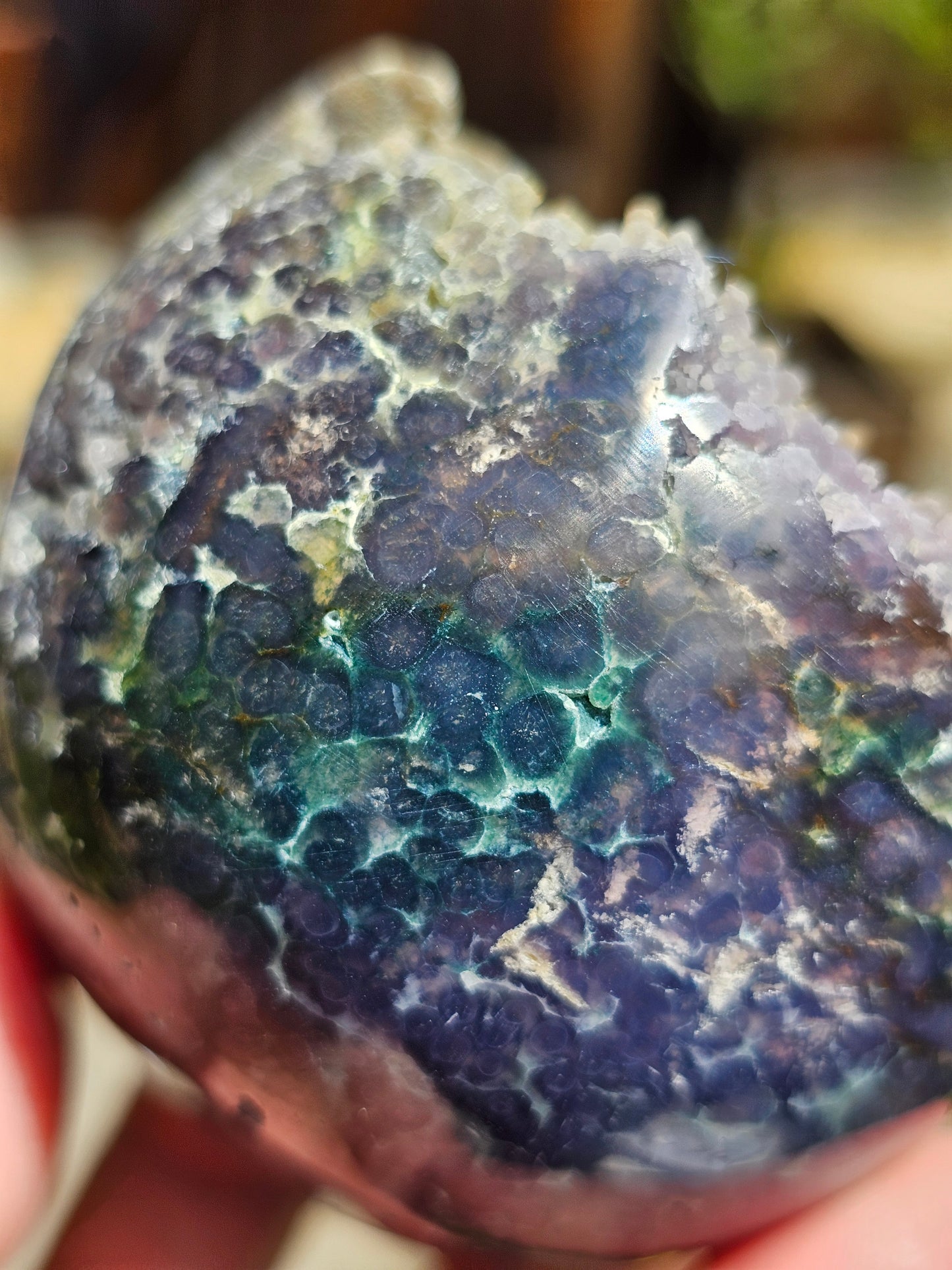 Sphère Agate grappe (calcédoine violette) AG5