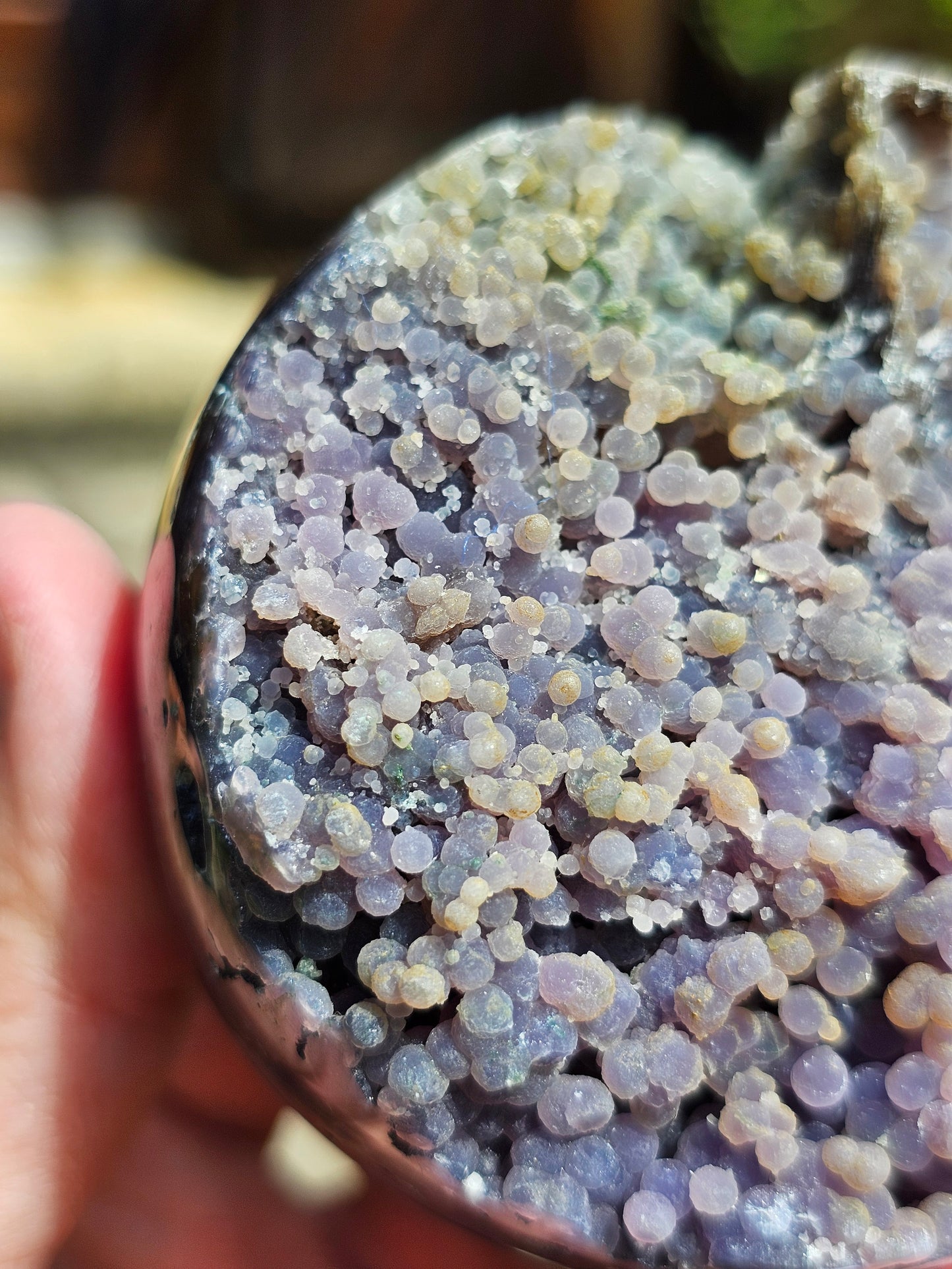 Sphère Agate grappe (calcédoine violette) AG5