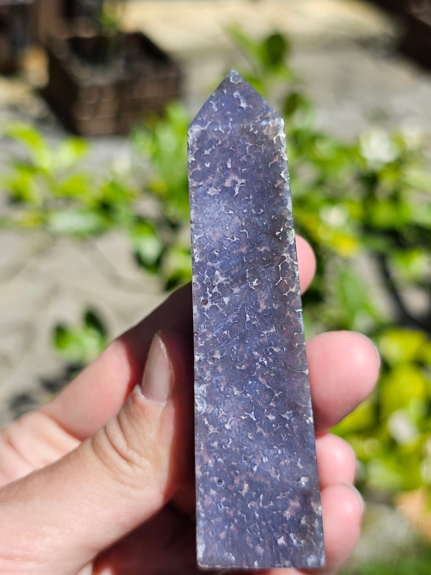 Pointe Agate grappe (calcédoine violette) AG6