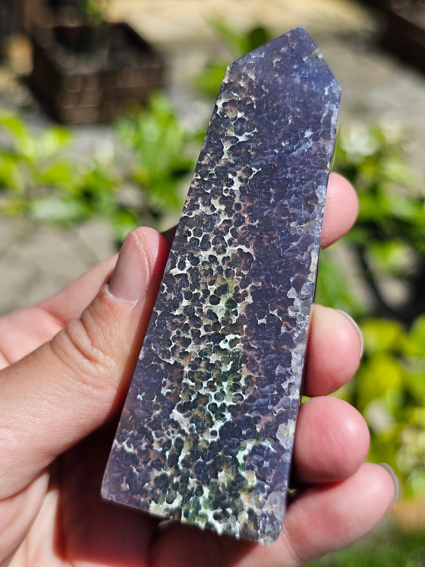 Pointe Agate grappe (calcédoine violette) AG6