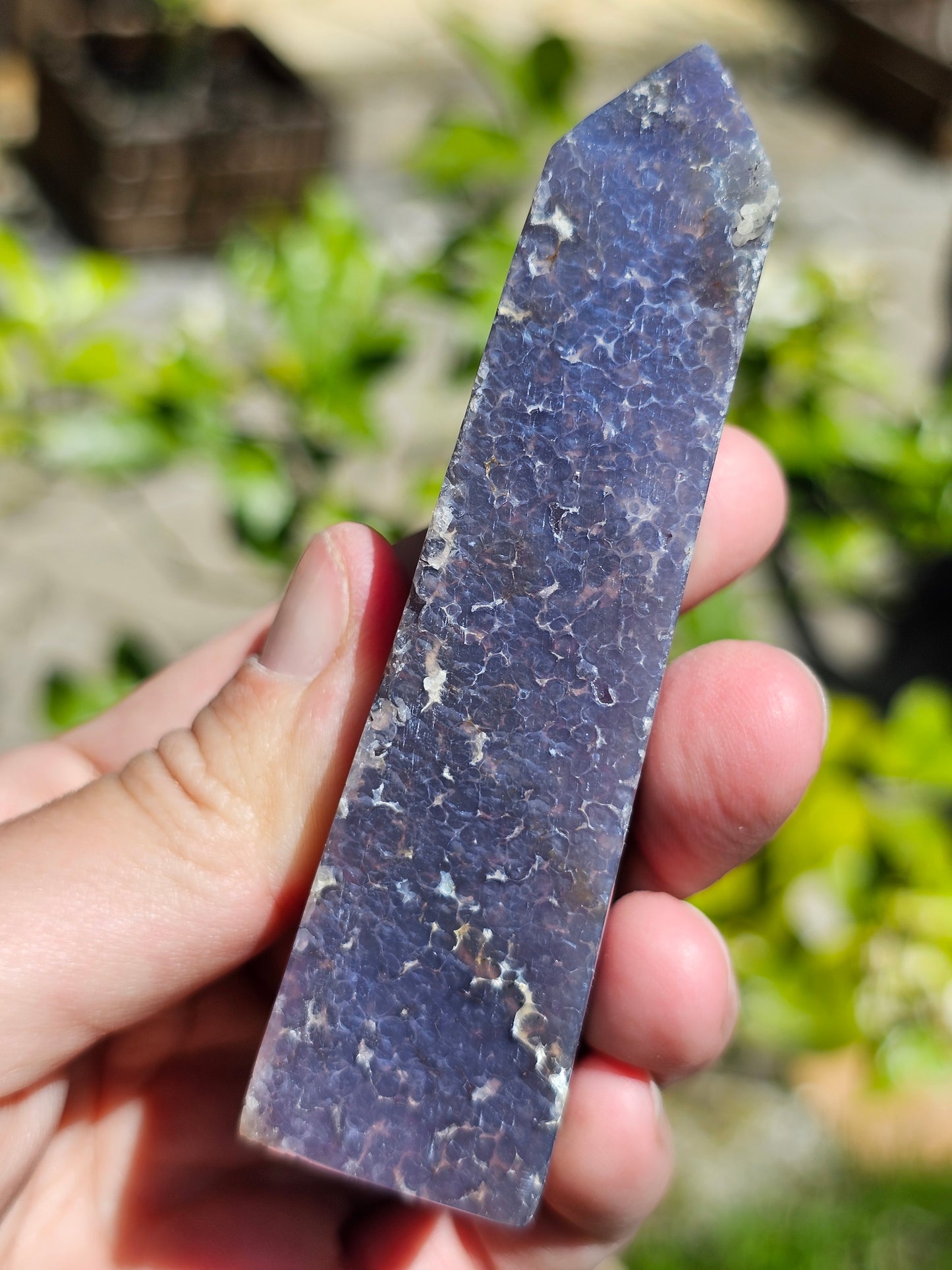 Pointe Agate grappe (calcédoine violette) AG6