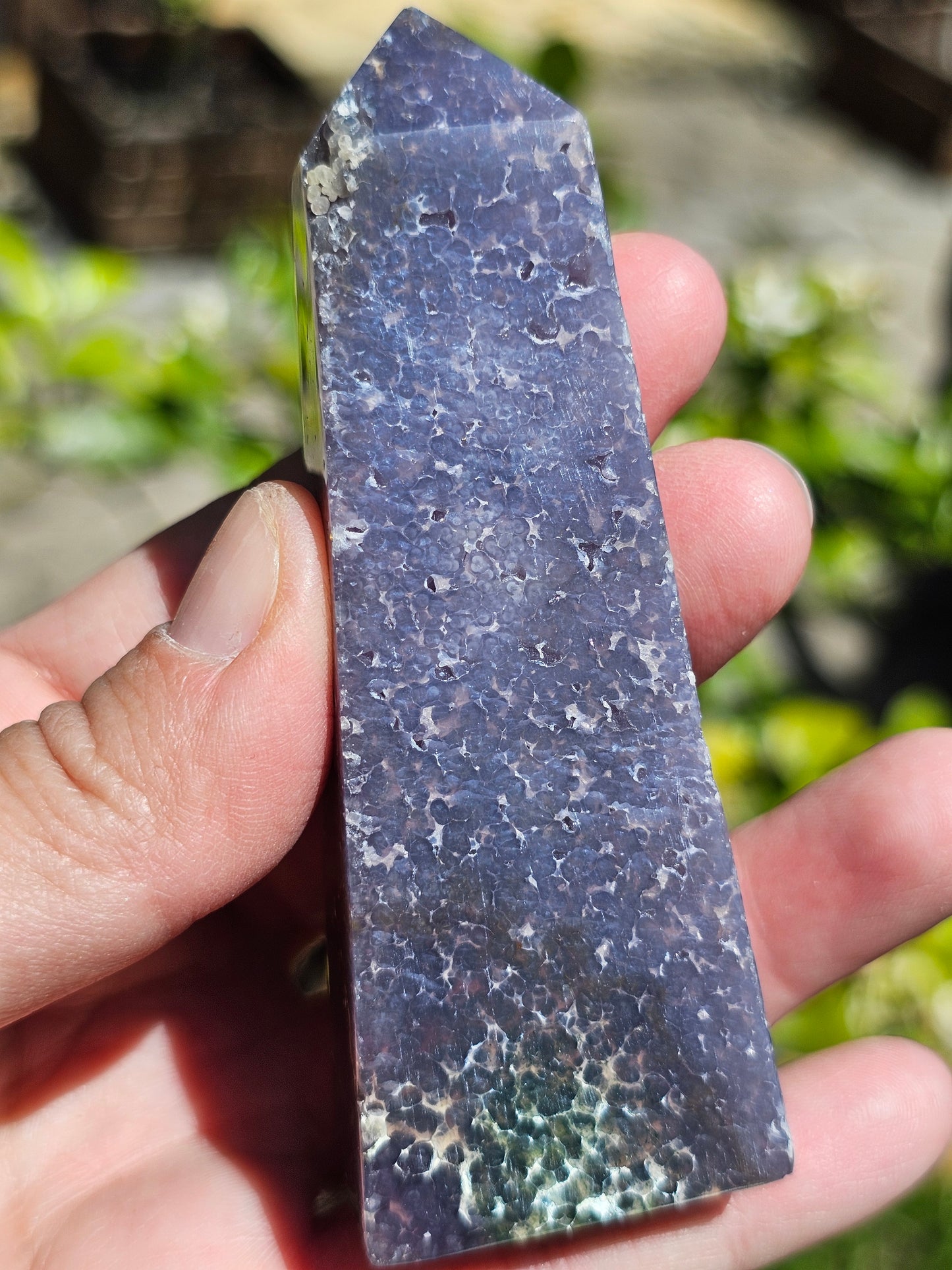 Pointe Agate grappe (calcédoine violette) AG6