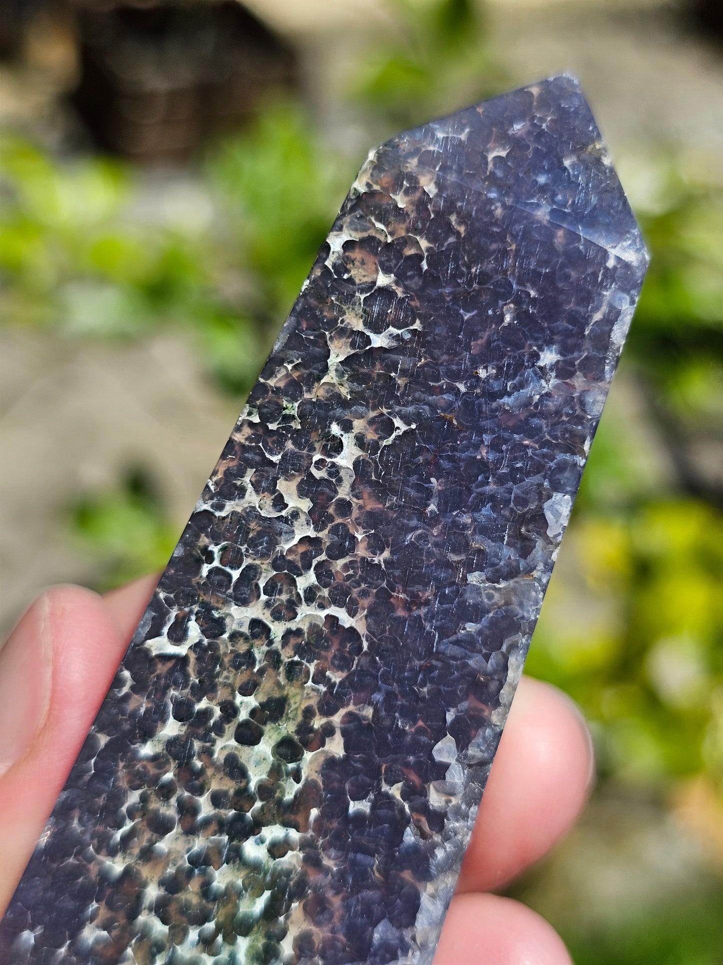 Pointe Agate grappe (calcédoine violette) AG6