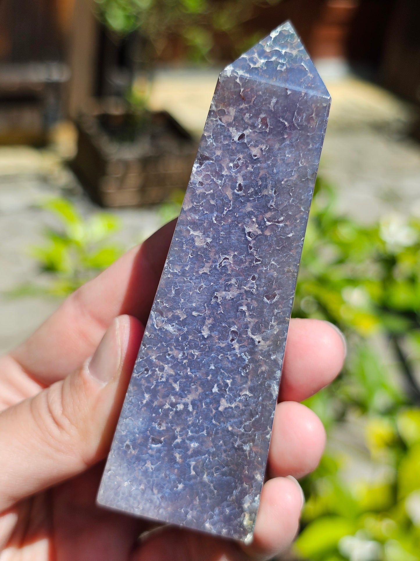 Pointe Agate grappe (calcédoine violette) AG7