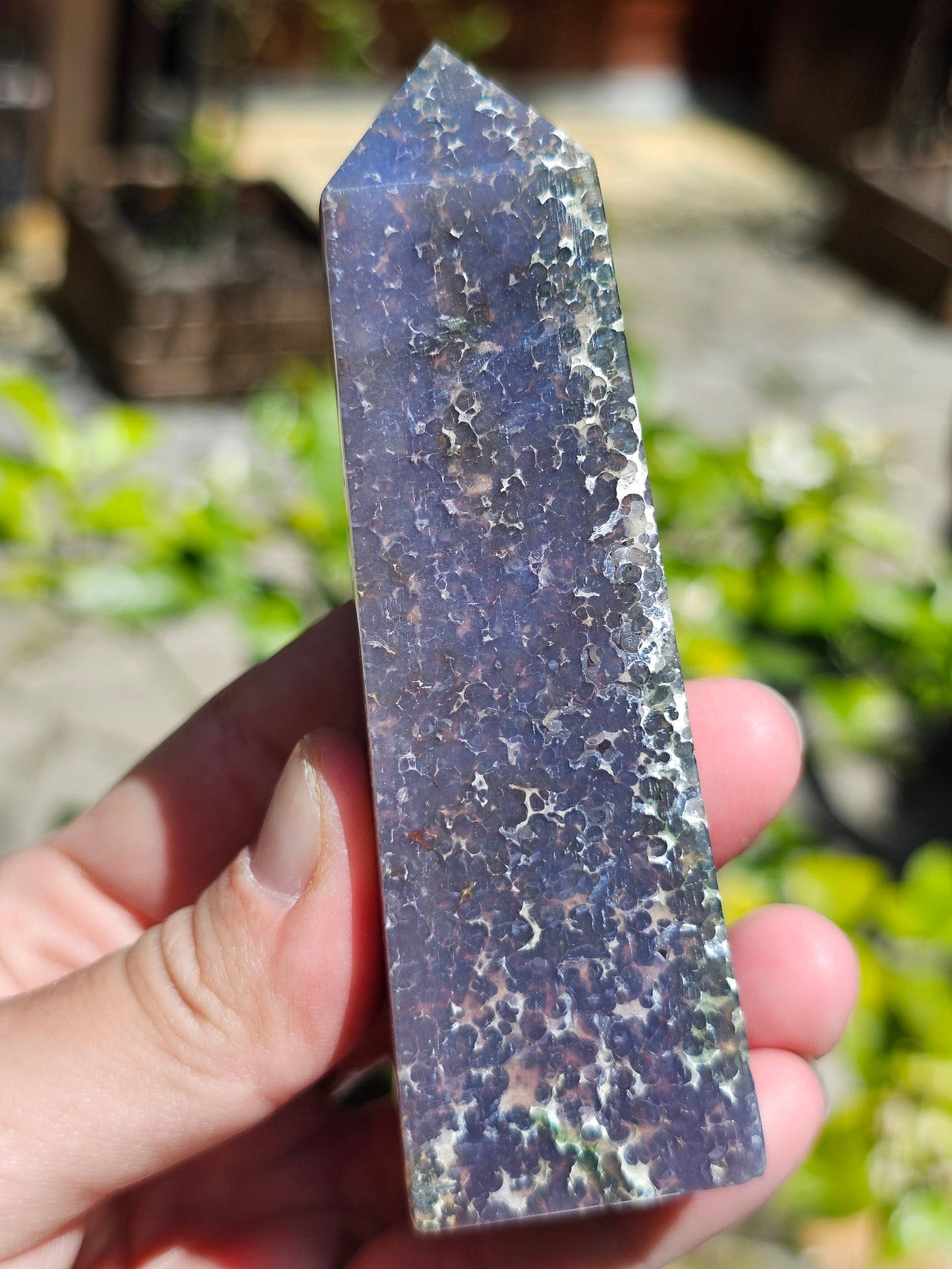 Pointe Agate grappe (calcédoine violette) AG7