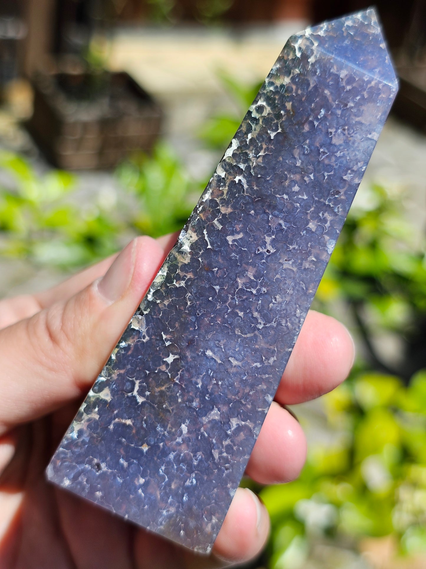 Pointe Agate grappe (calcédoine violette) AG7