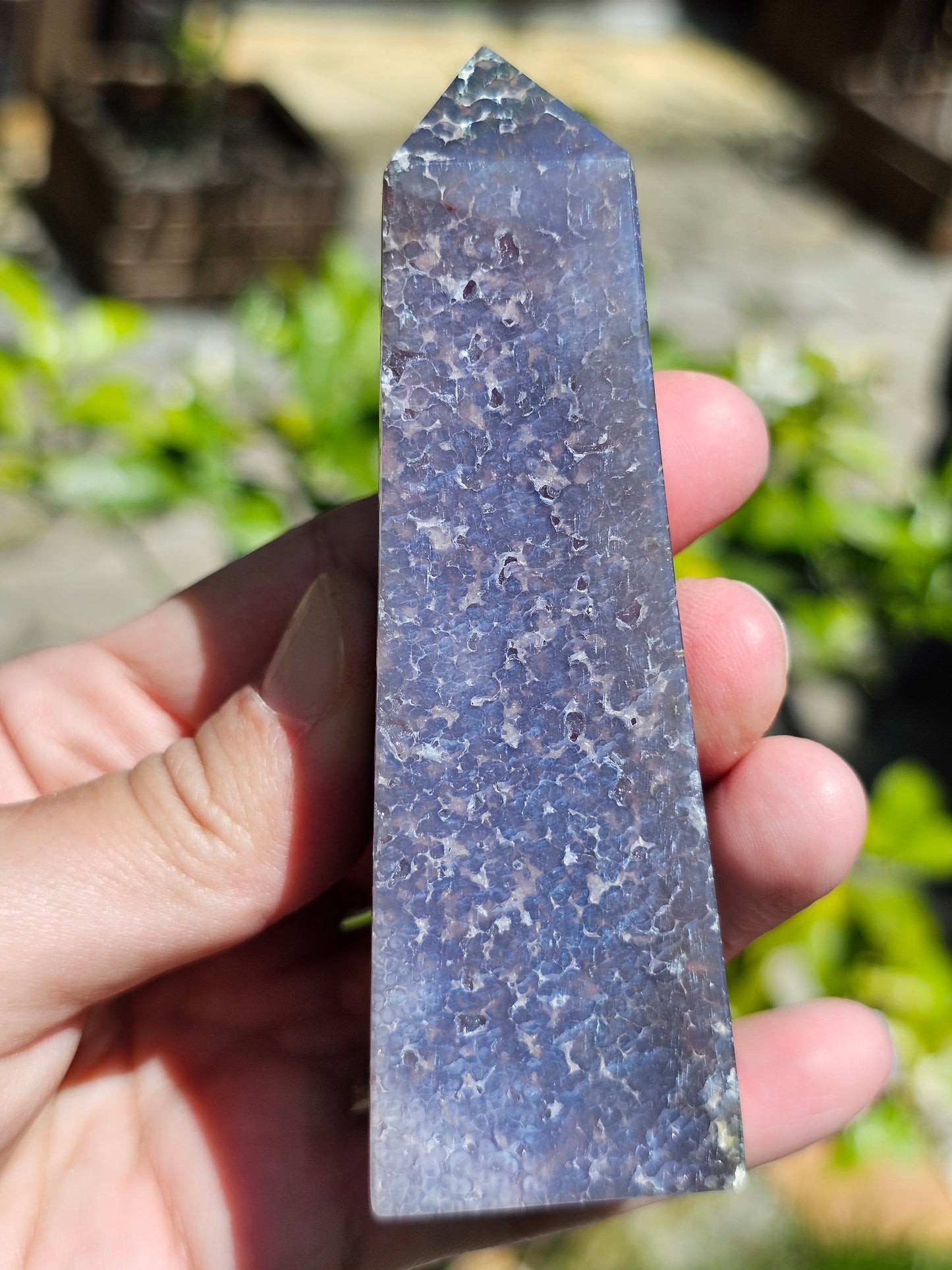 Pointe Agate grappe (calcédoine violette) AG7