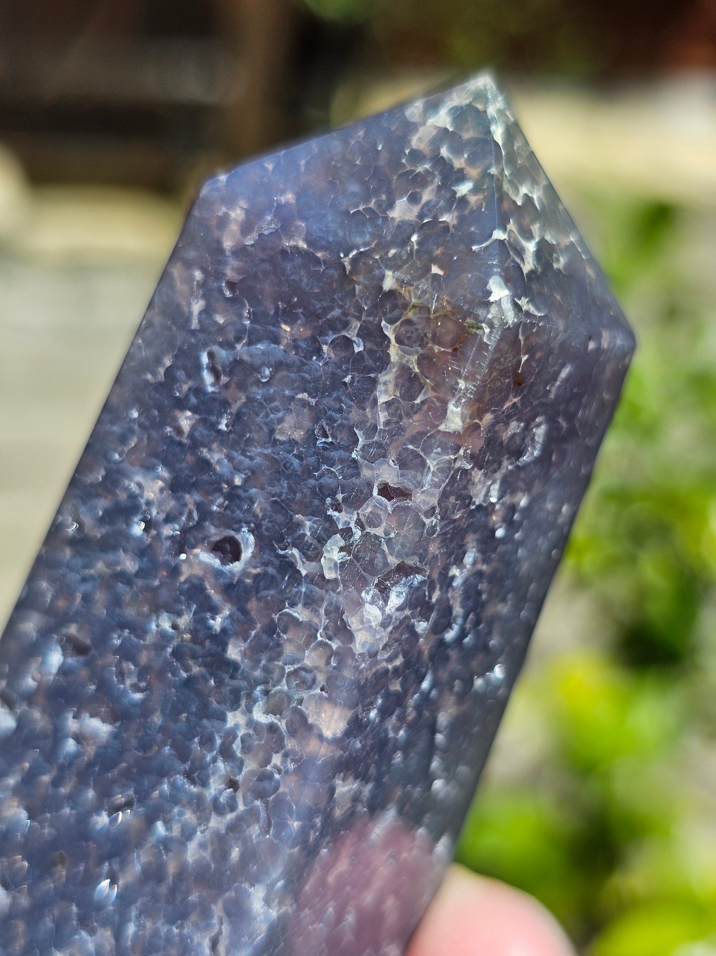 Pointe Agate grappe (calcédoine violette) AG7