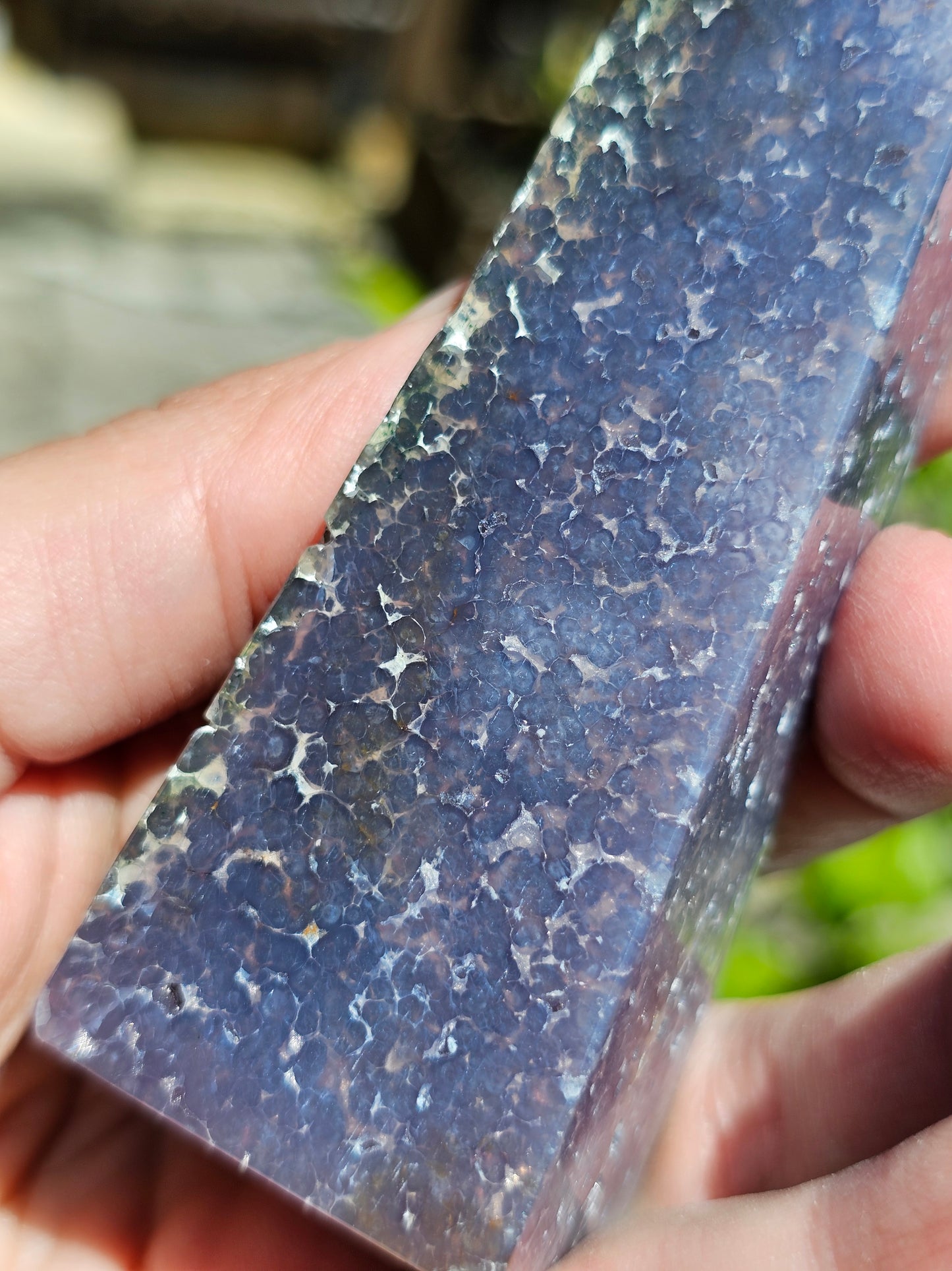 Pointe Agate grappe (calcédoine violette) AG7