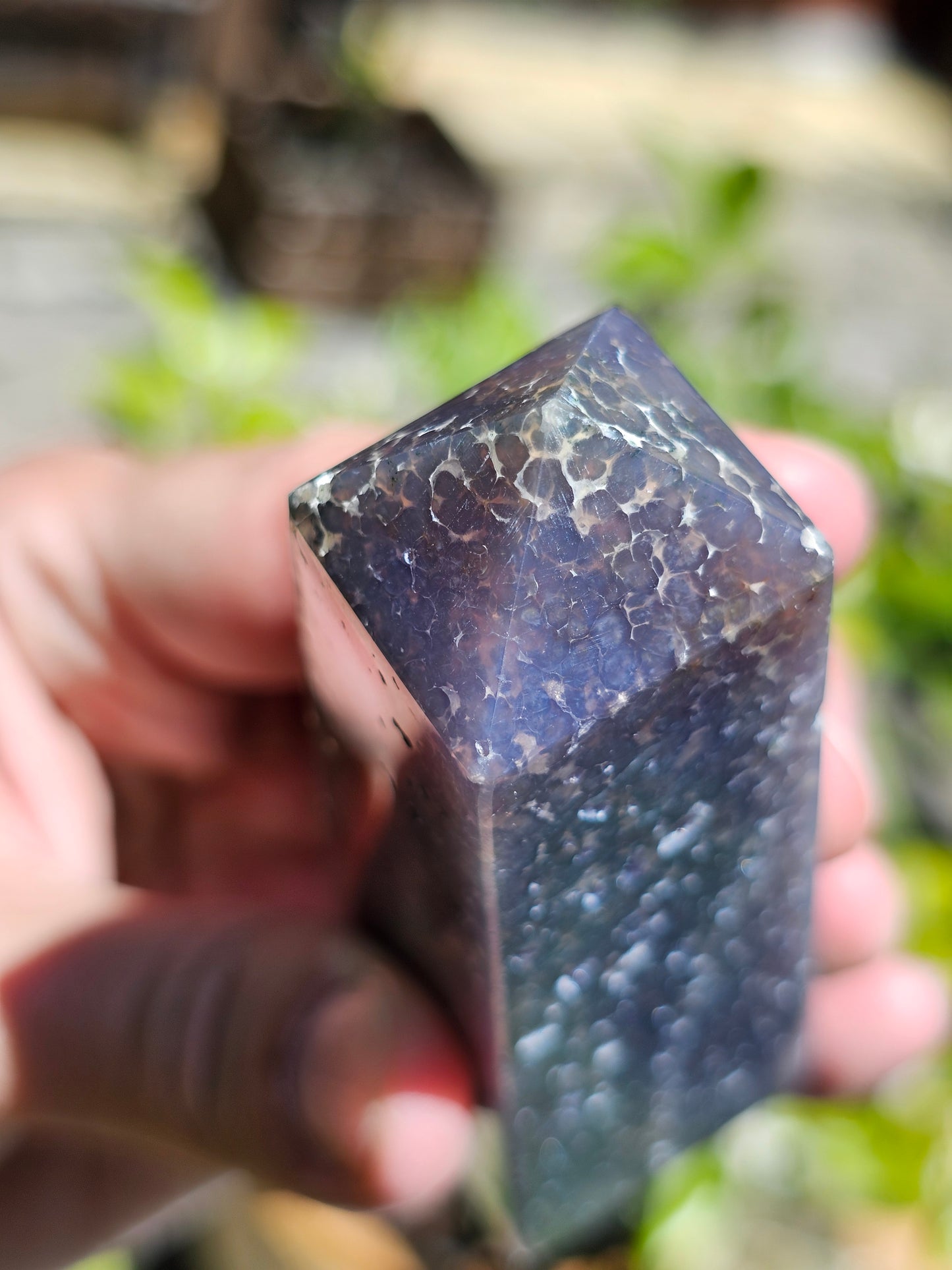 Pointe Agate grappe (calcédoine violette) AG7