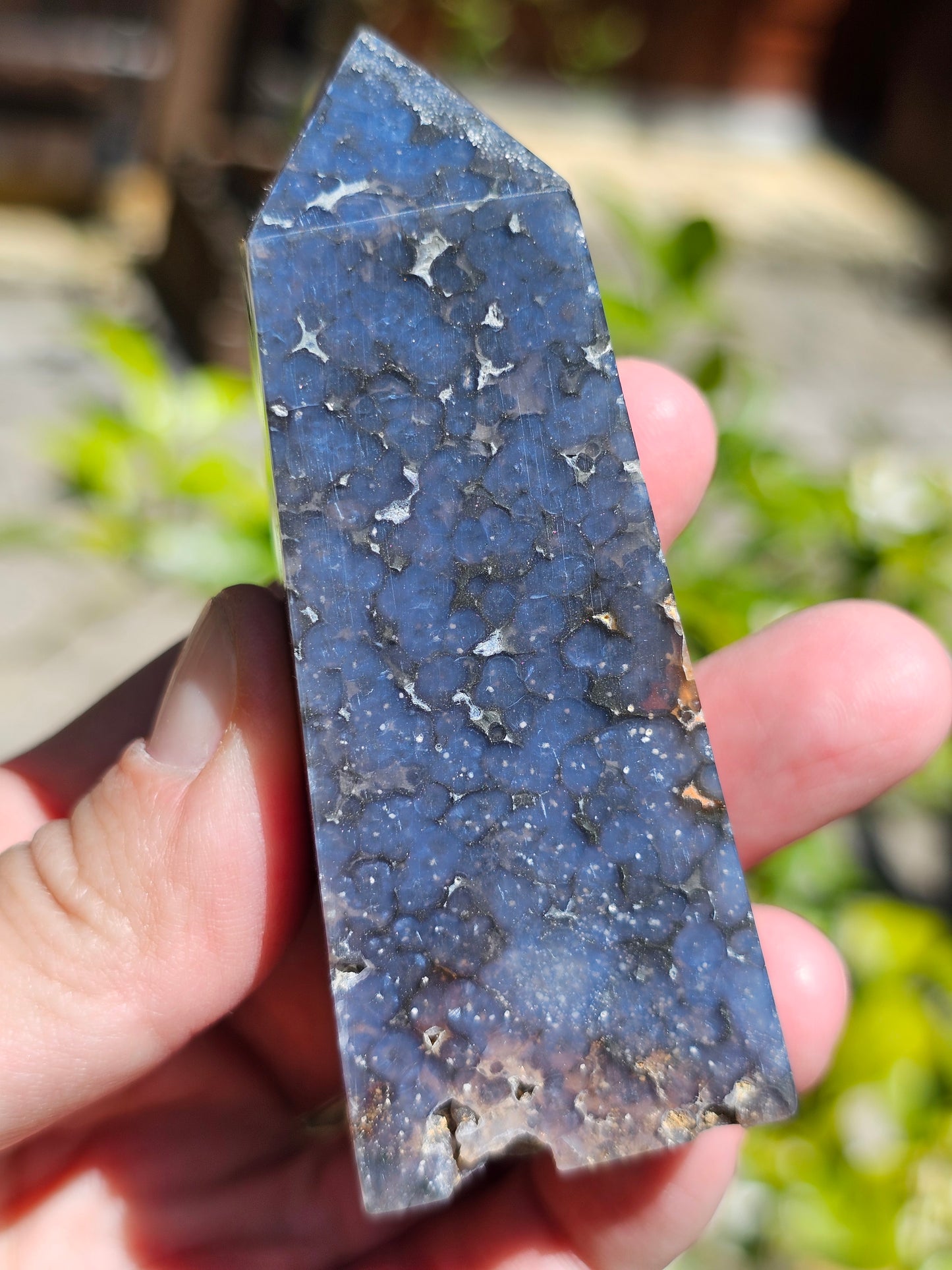 Pointe Agate grappe (calcédoine violette) AG8