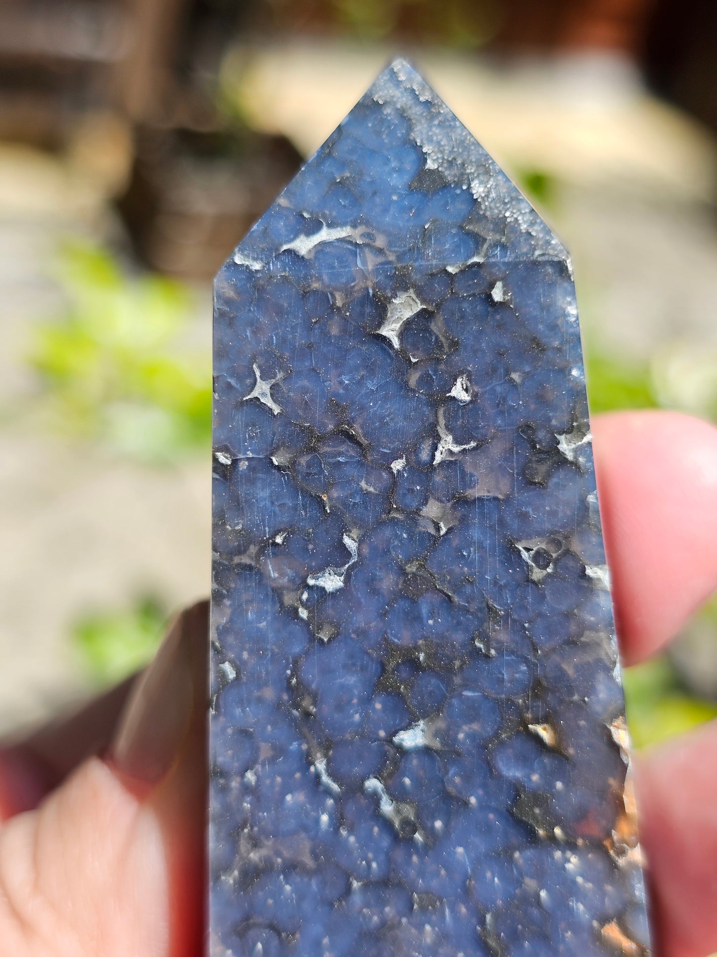 Pointe Agate grappe (calcédoine violette) AG8