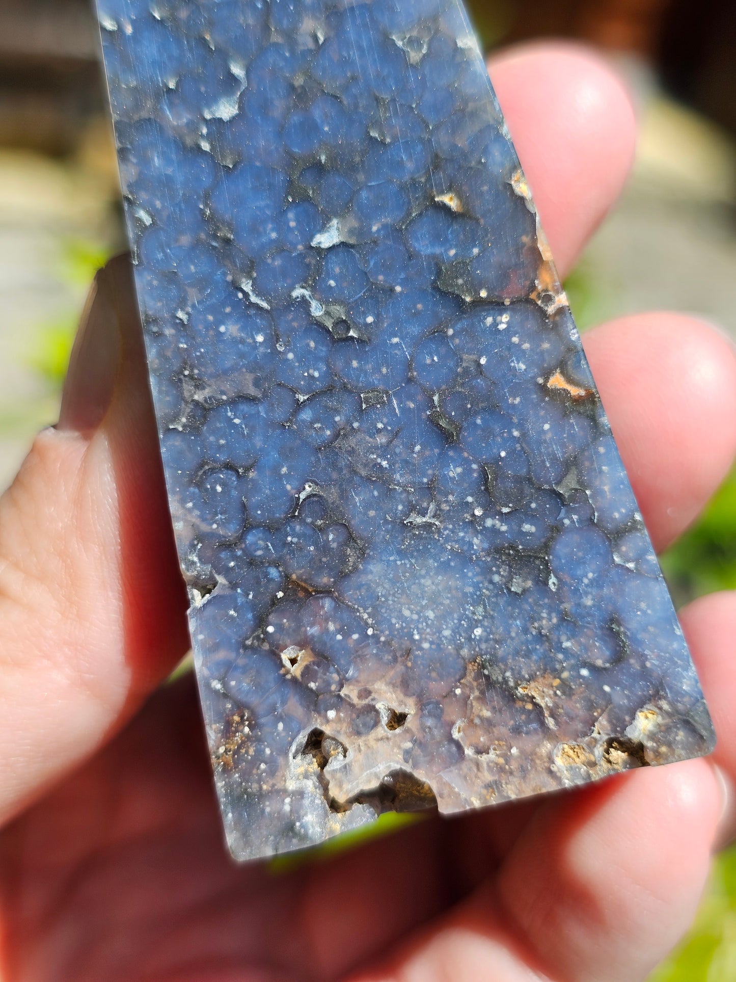 Pointe Agate grappe (calcédoine violette) AG8