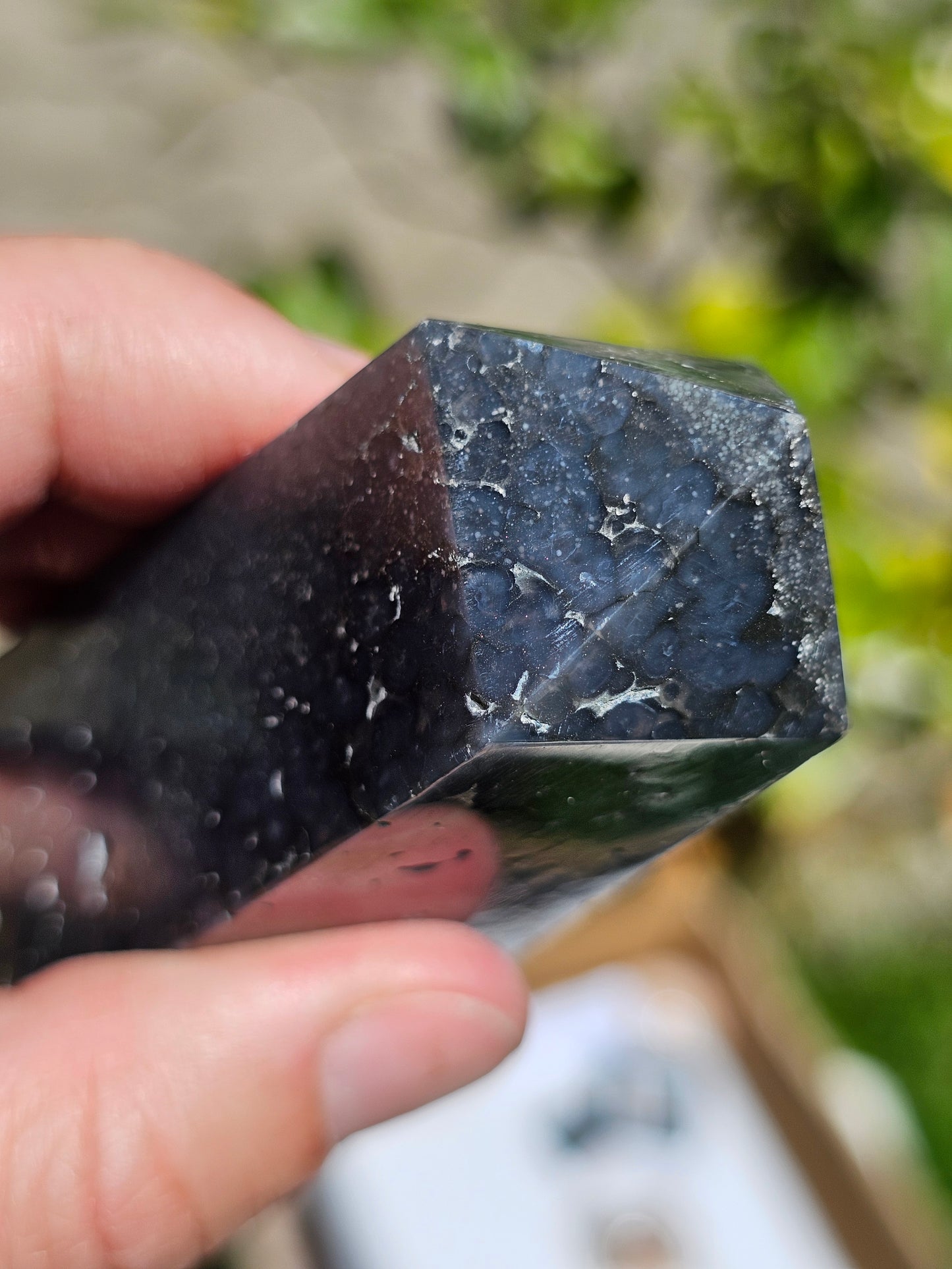 Pointe Agate grappe (calcédoine violette) AG8