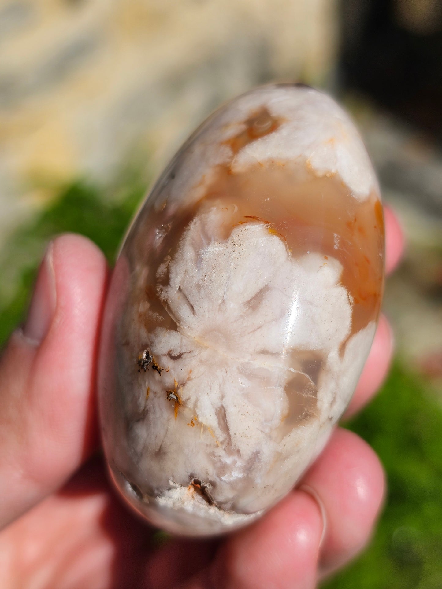 Galet Agate fleurs de cerisier (à choisir)