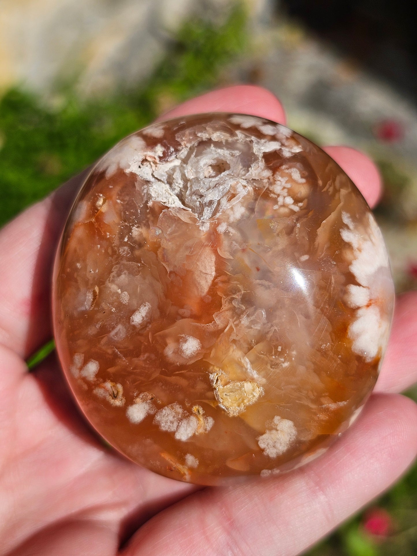 Galet Agate fleurs de cerisier (à choisir)