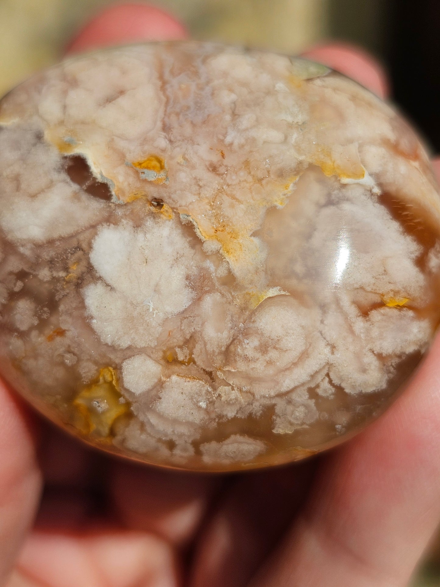 Galet Agate fleurs de cerisier (à choisir)