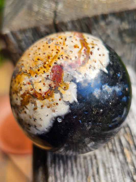 Sphère Bois fossile d'Indonésie F