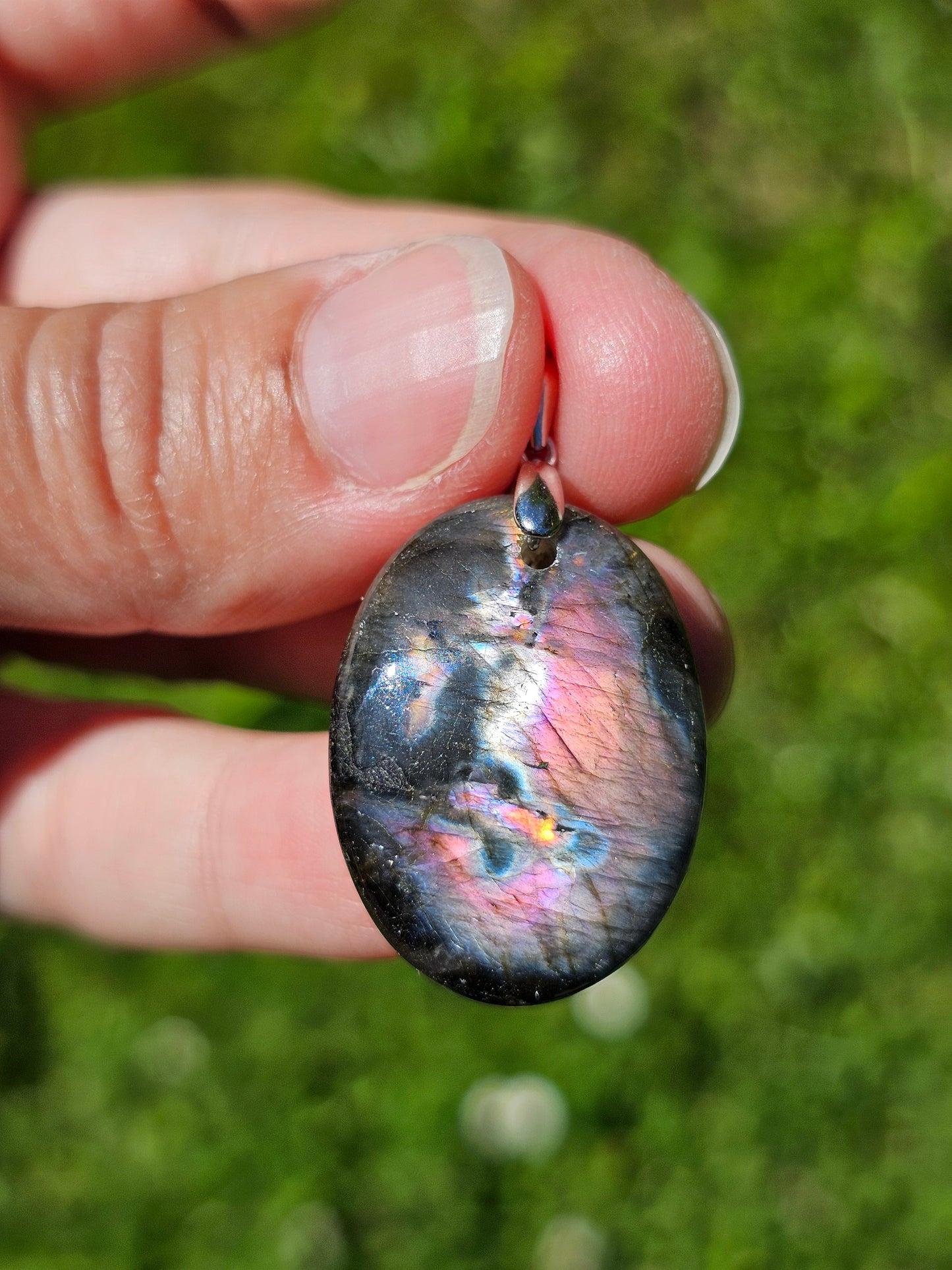 Pendentif en Spectrolite (Labradorite) L4