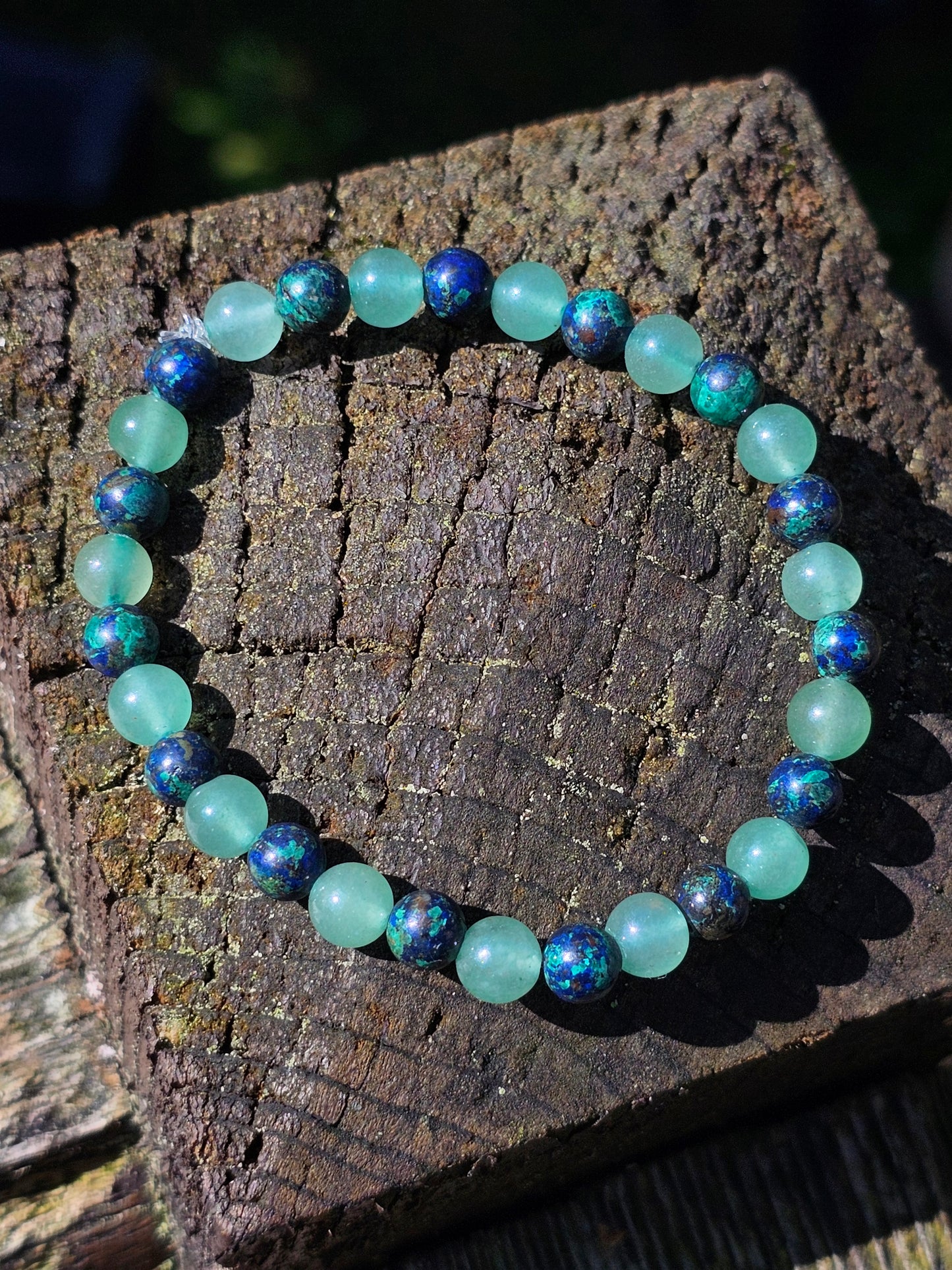 Bracelet Azurite et Aventurine verte