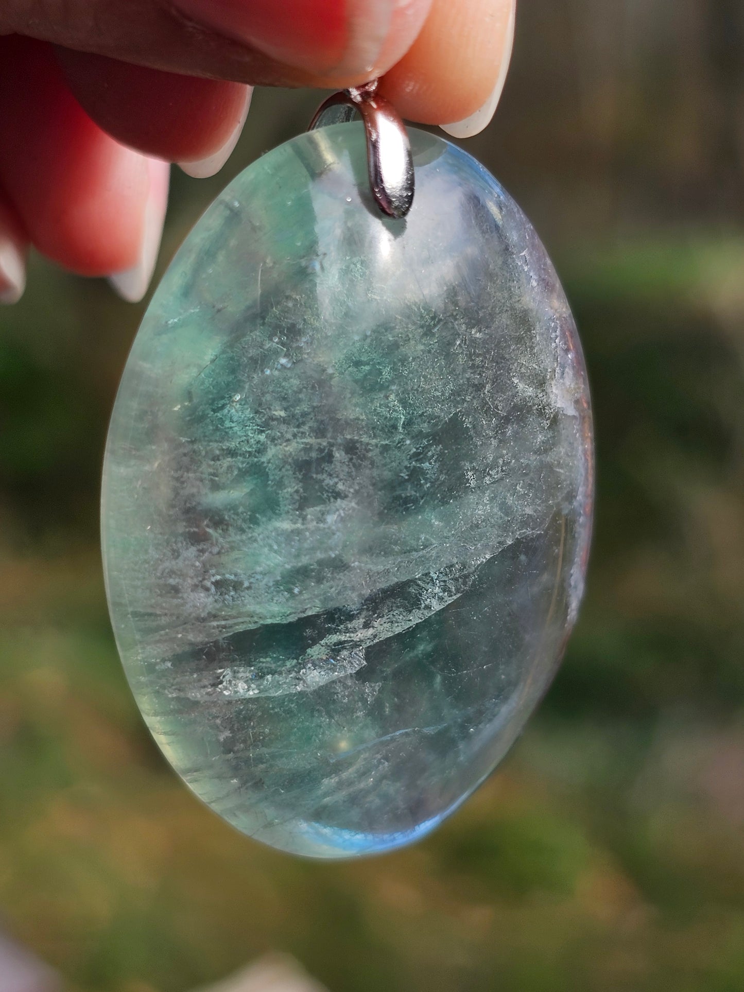 Pendentif en Fluorite verte O