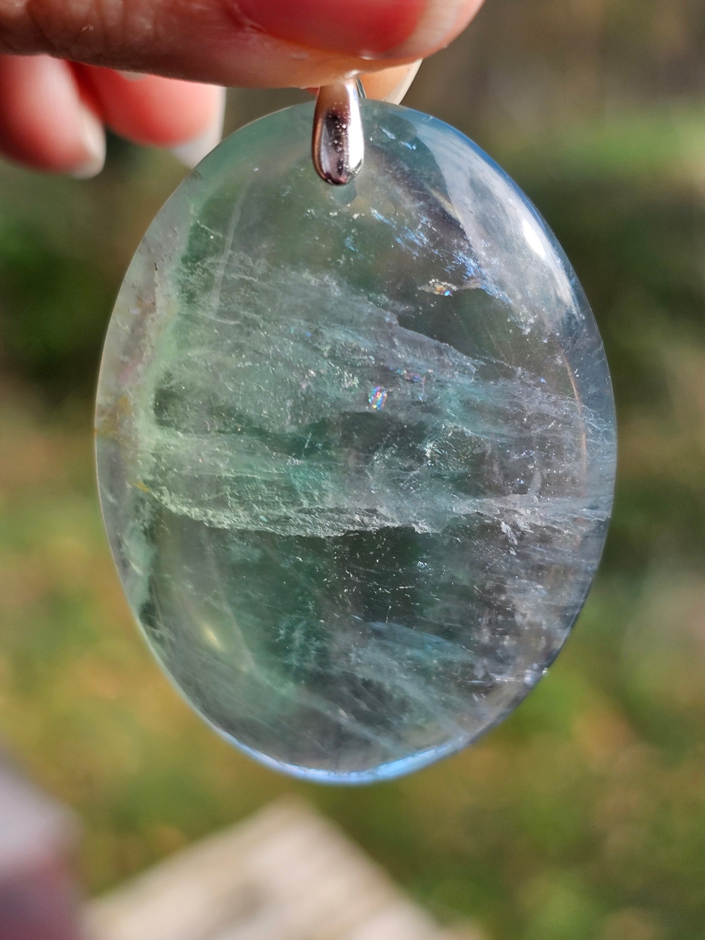 Pendentif en Fluorite verte O