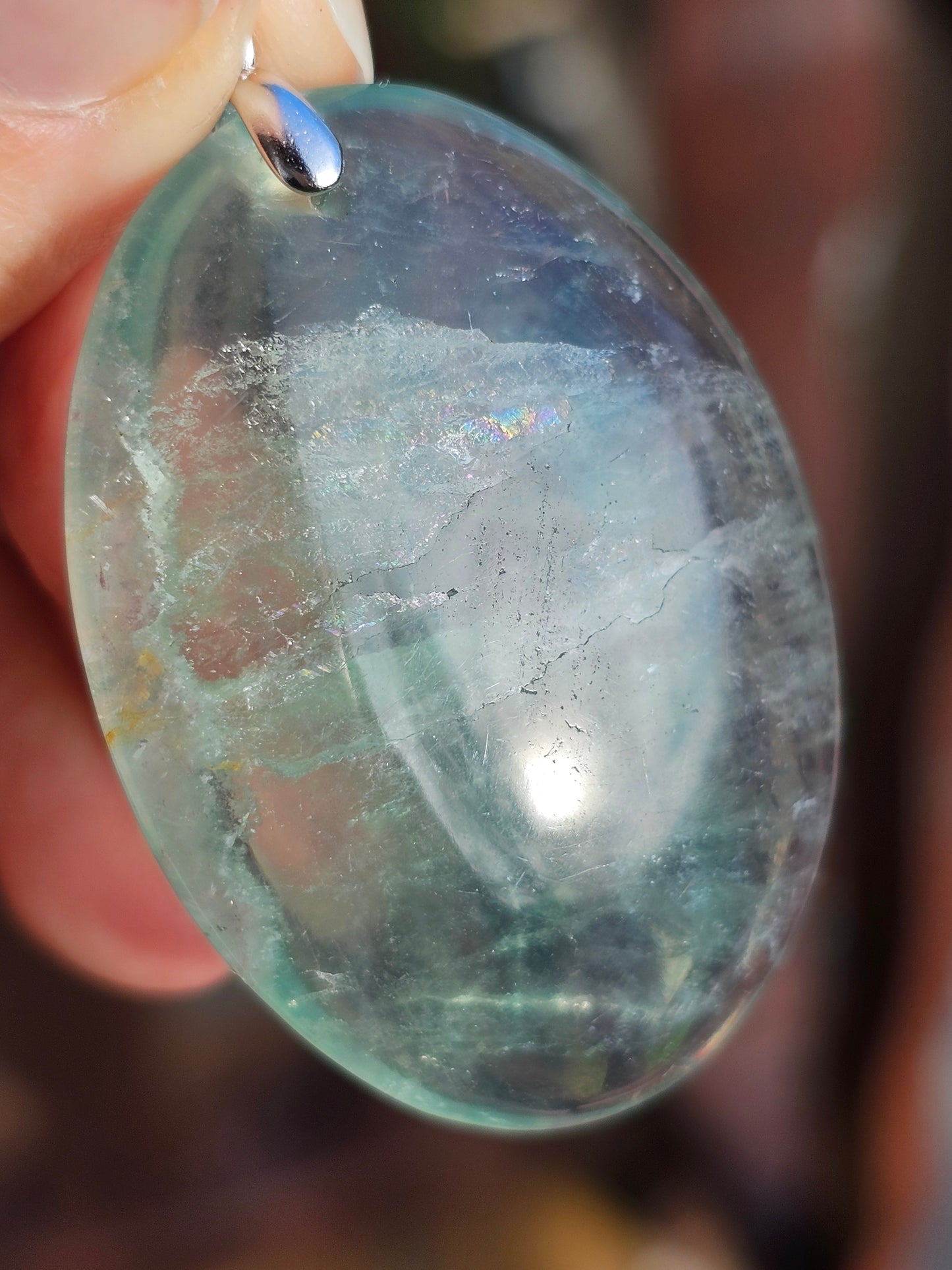 Pendentif en Fluorite verte O