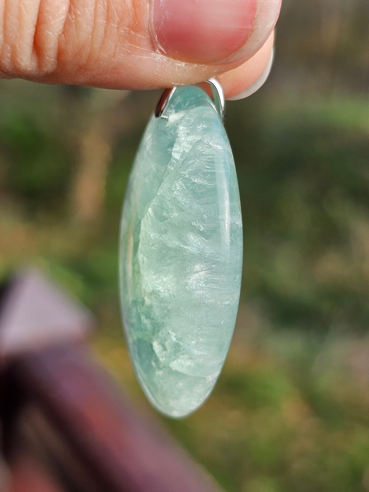 Pendentif en Fluorite verte Q