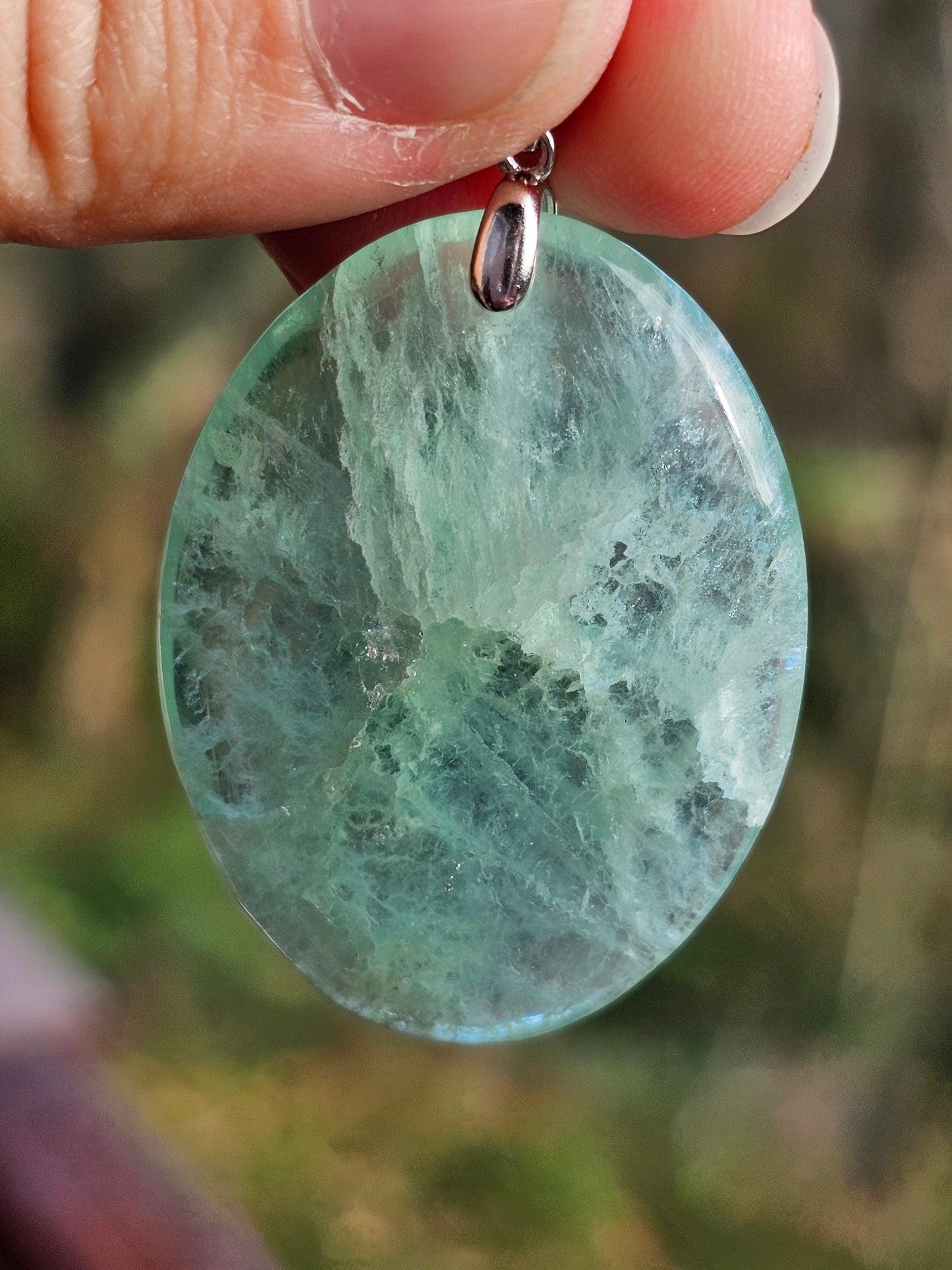 Pendentif en Fluorite verte Q