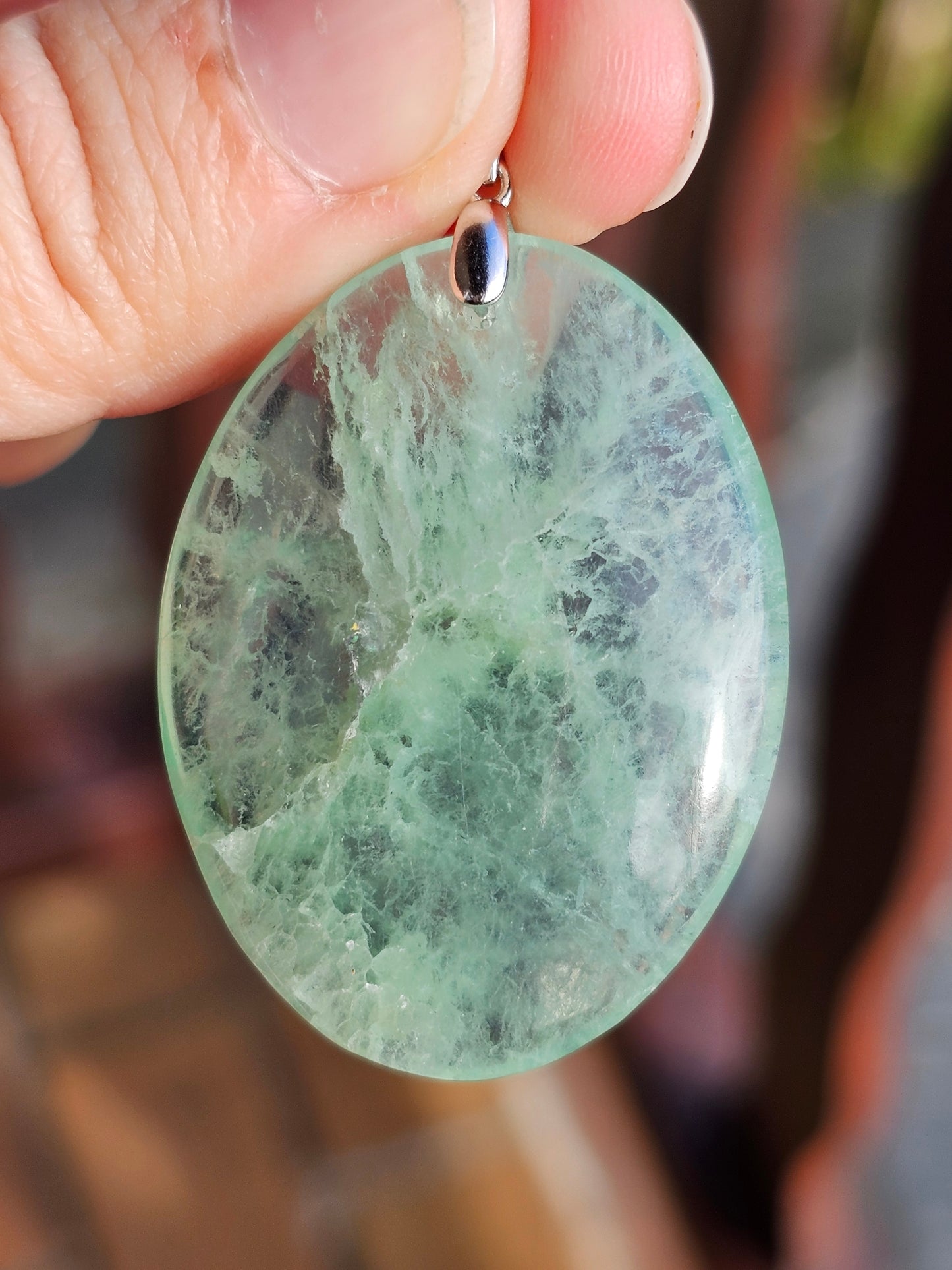 Pendentif en Fluorite verte Q