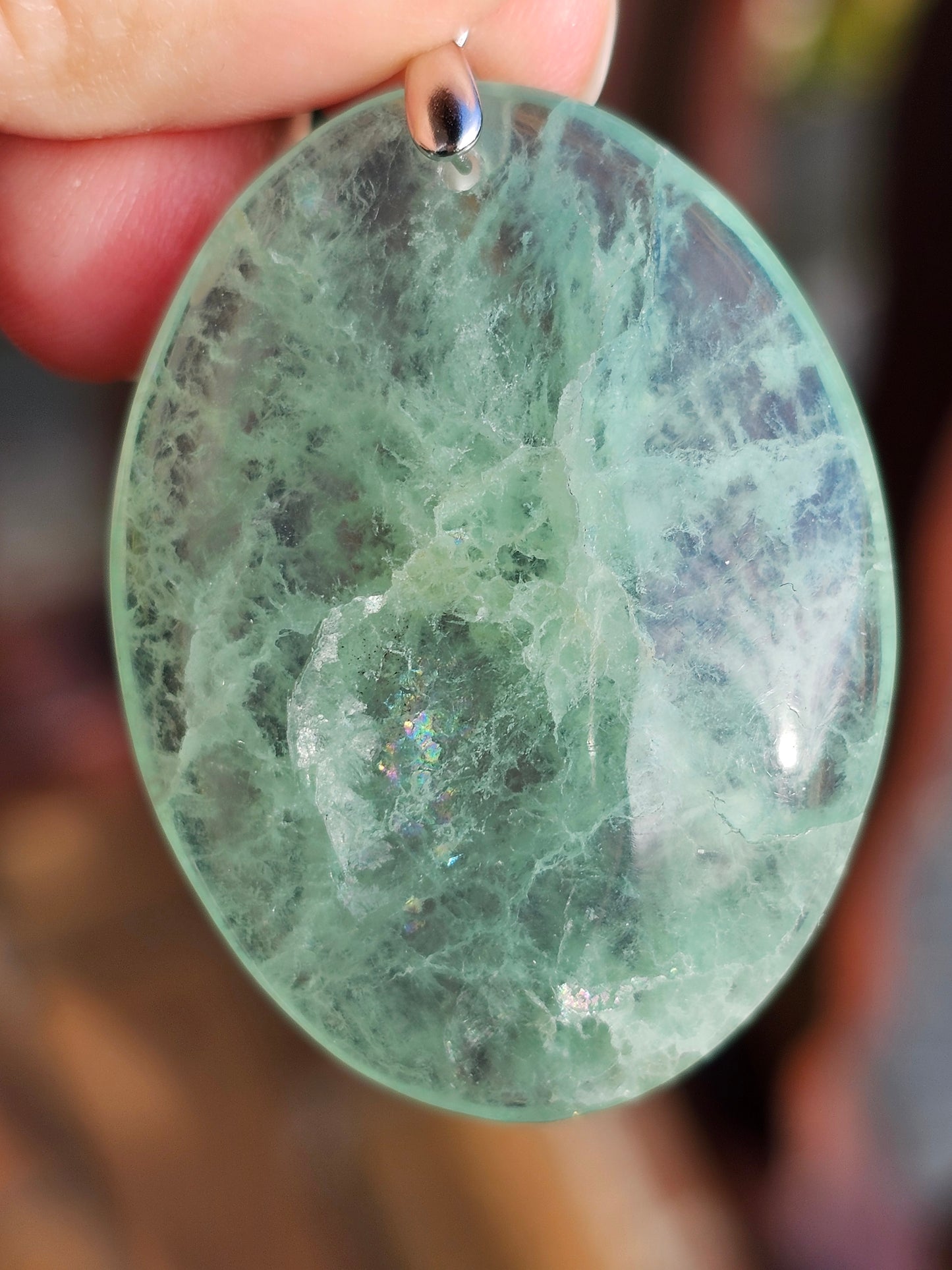Pendentif en Fluorite verte Q