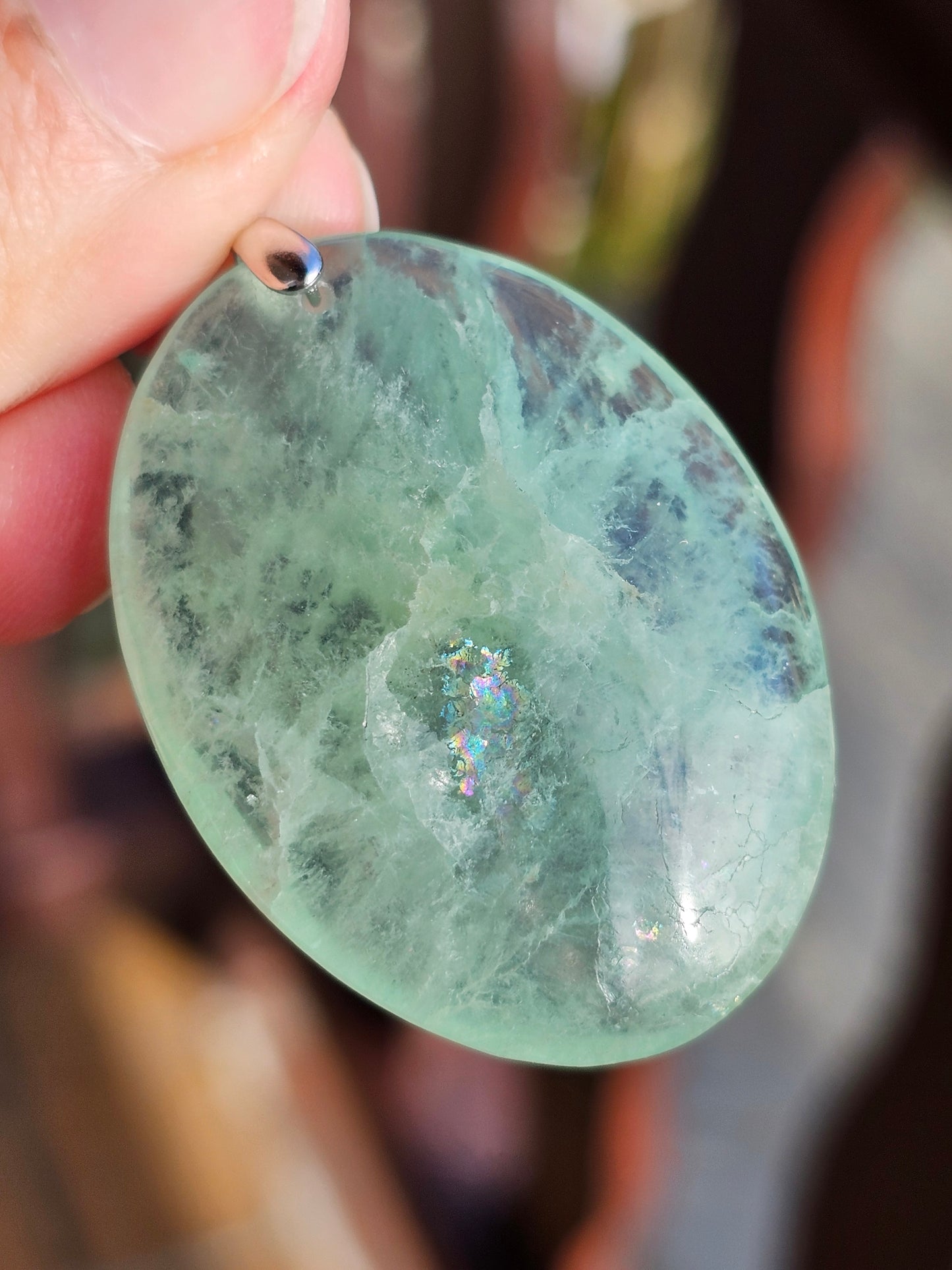 Pendentif en Fluorite verte Q