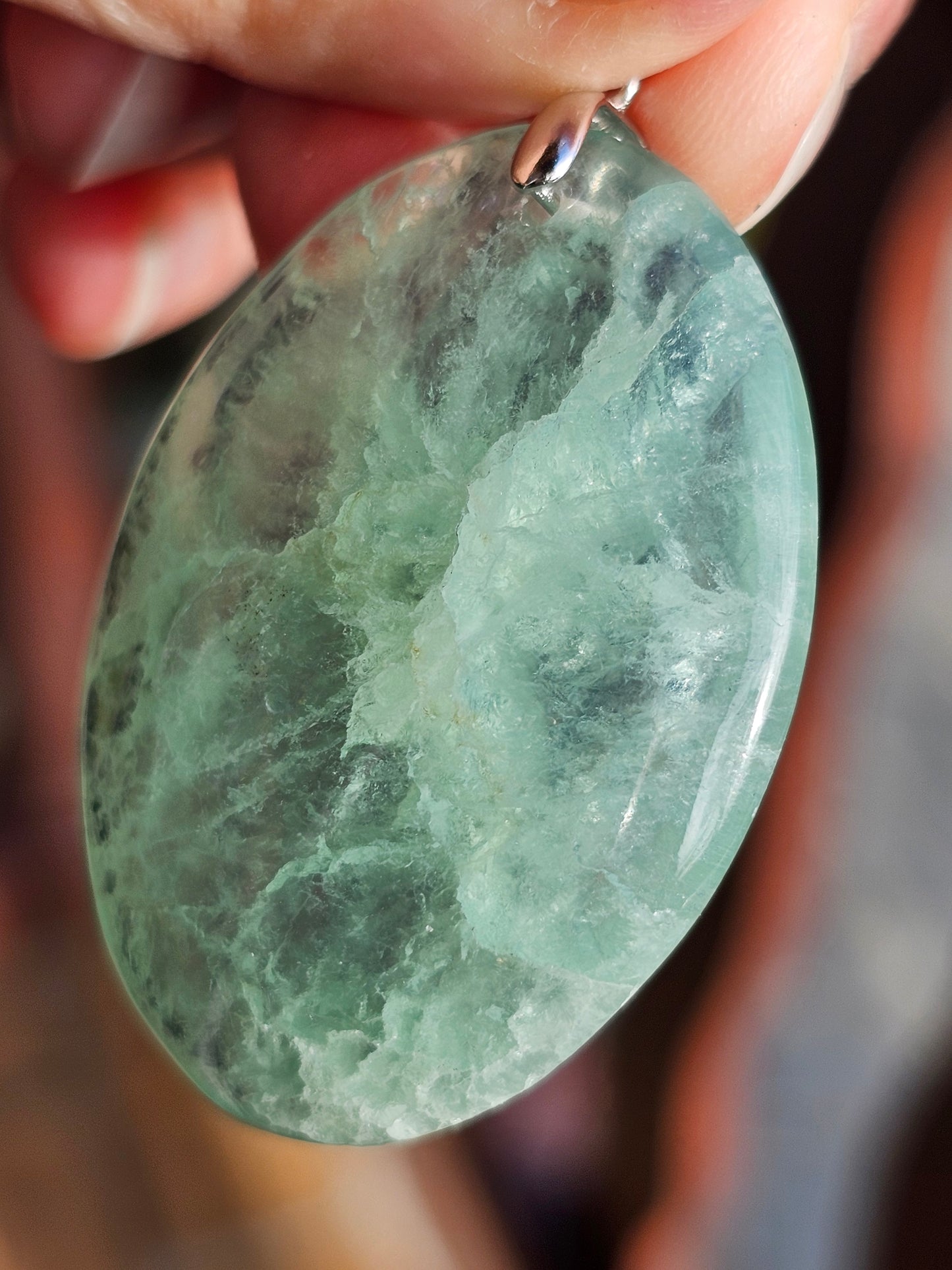 Pendentif en Fluorite verte Q