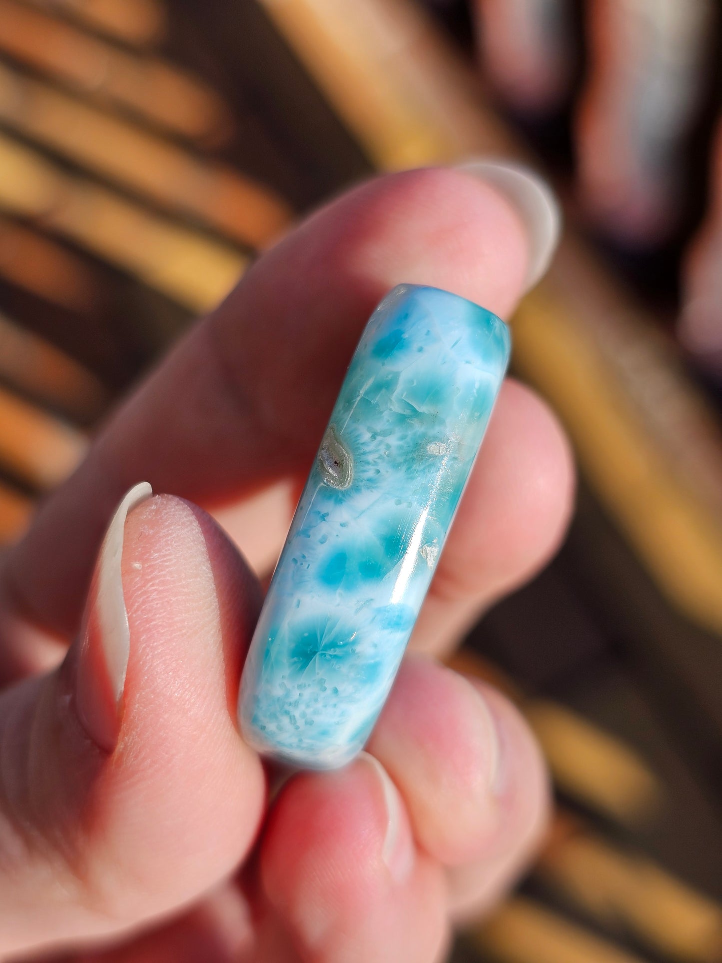 Petit galet de Larimar (Pectolite) A