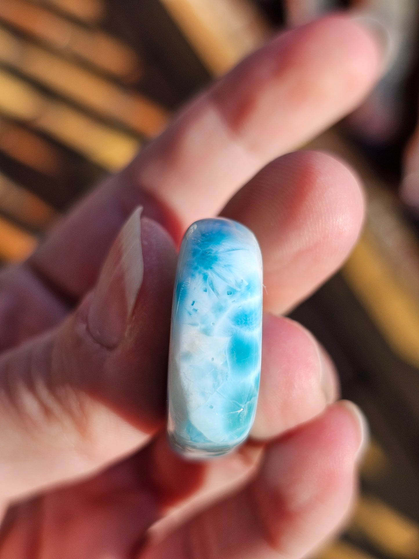 Petit galet de Larimar (Pectolite) A