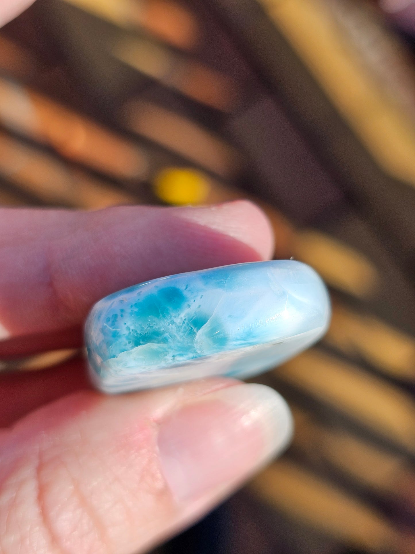 Petit galet de Larimar (Pectolite) A