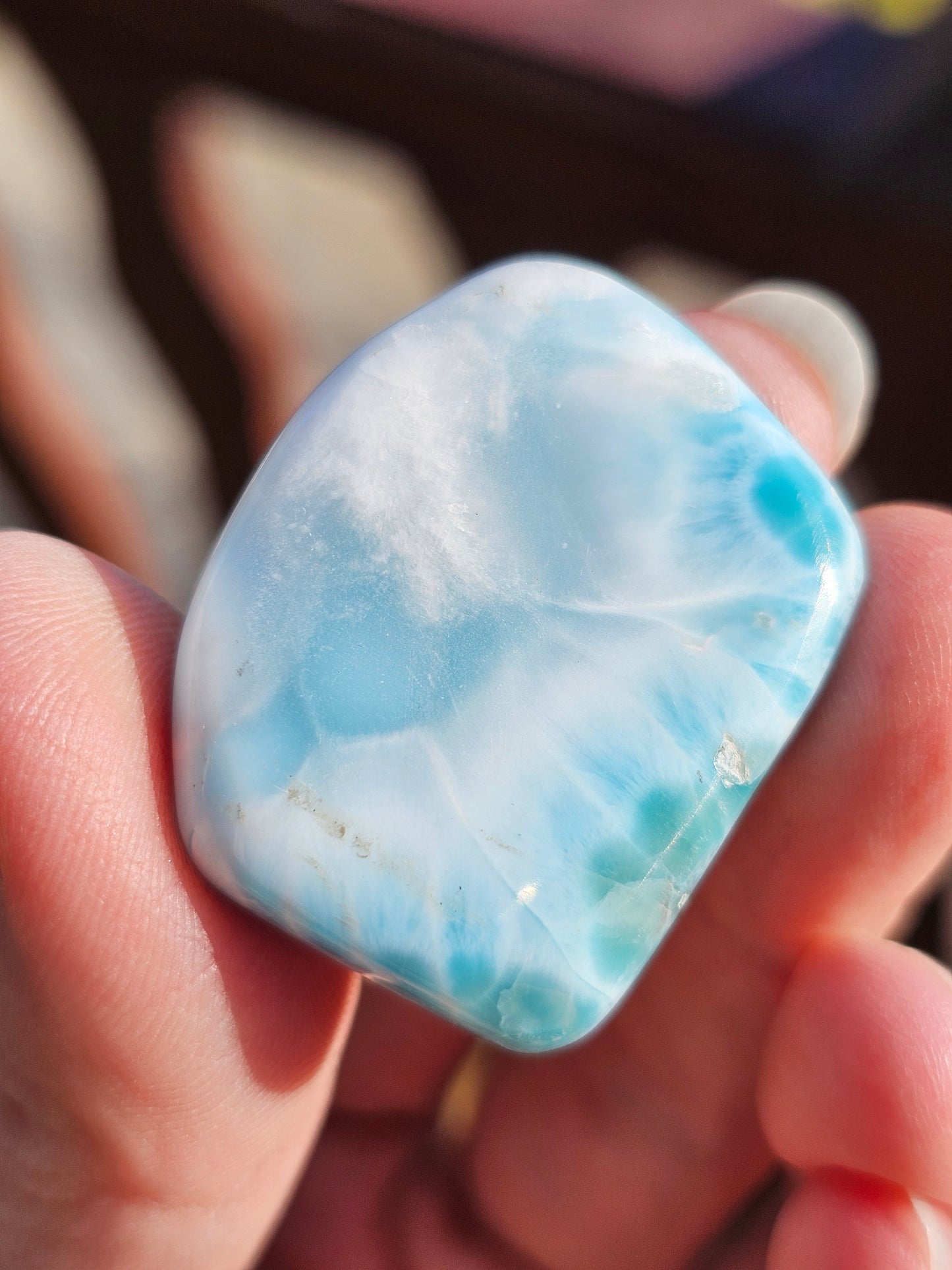 Petit galet de Larimar (Pectolite) A