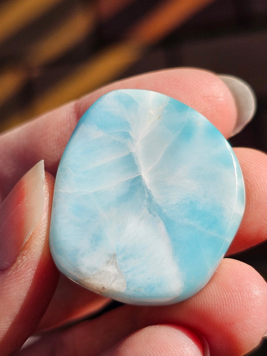 Petit galet de Larimar (Pectolite) B